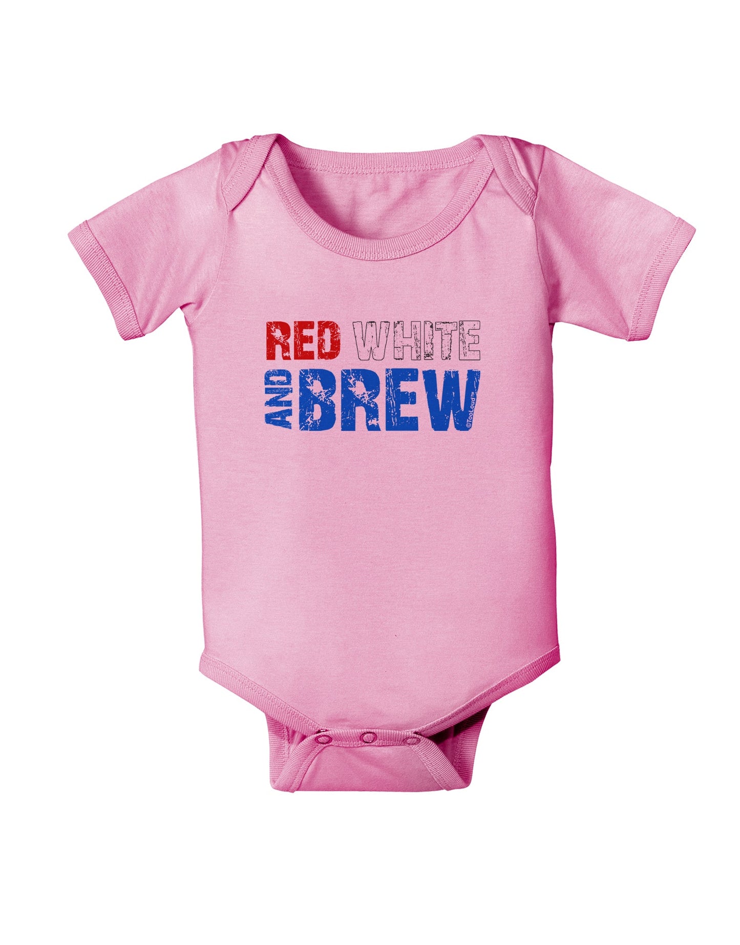 Red White and Brew Color Baby Romper Bodysuit by TooLoud-Baby Romper-TooLoud-Light-Pink-06-Months-Davson Sales