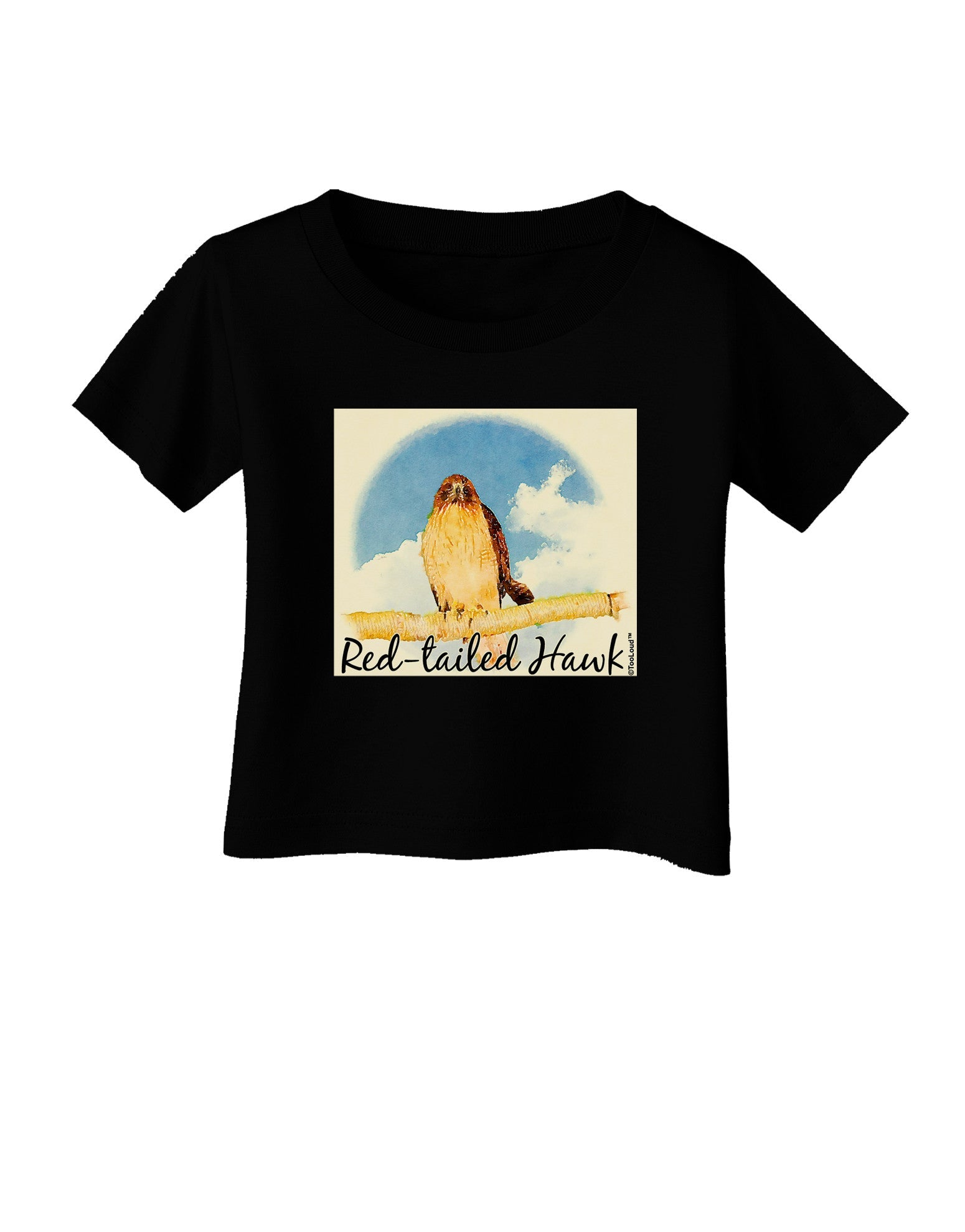 Red-tailed Hawk Text Infant T-Shirt Dark-Infant T-Shirt-TooLoud-Black-06-Months-Davson Sales