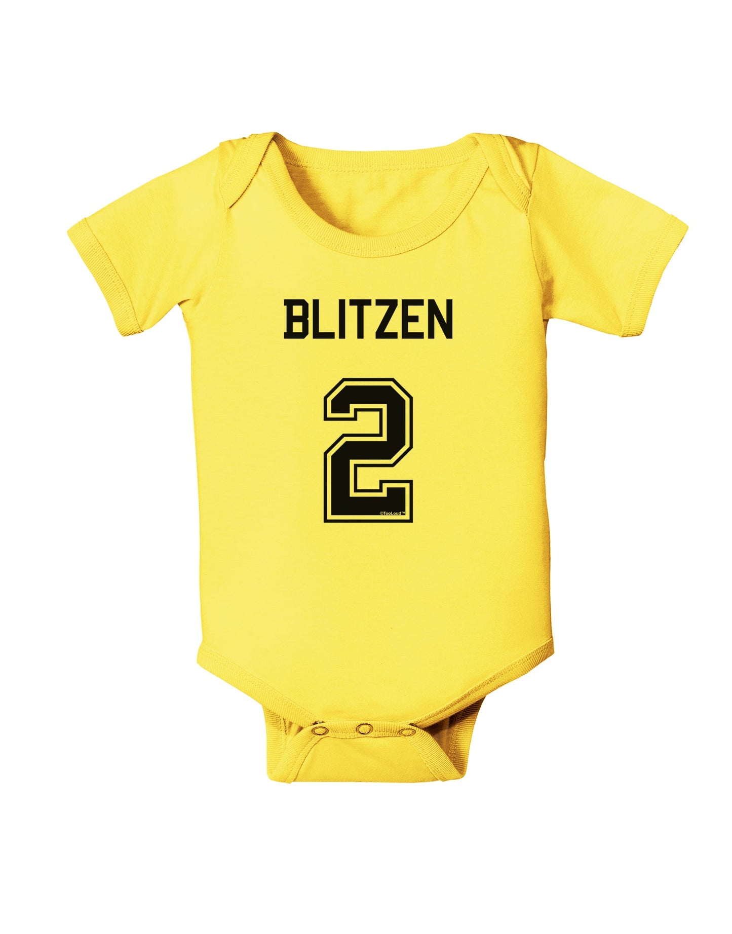 Reindeer Jersey - Blitzen 2 Baby Romper Bodysuit-Baby Romper-TooLoud-Yellow-06-Months-Davson Sales