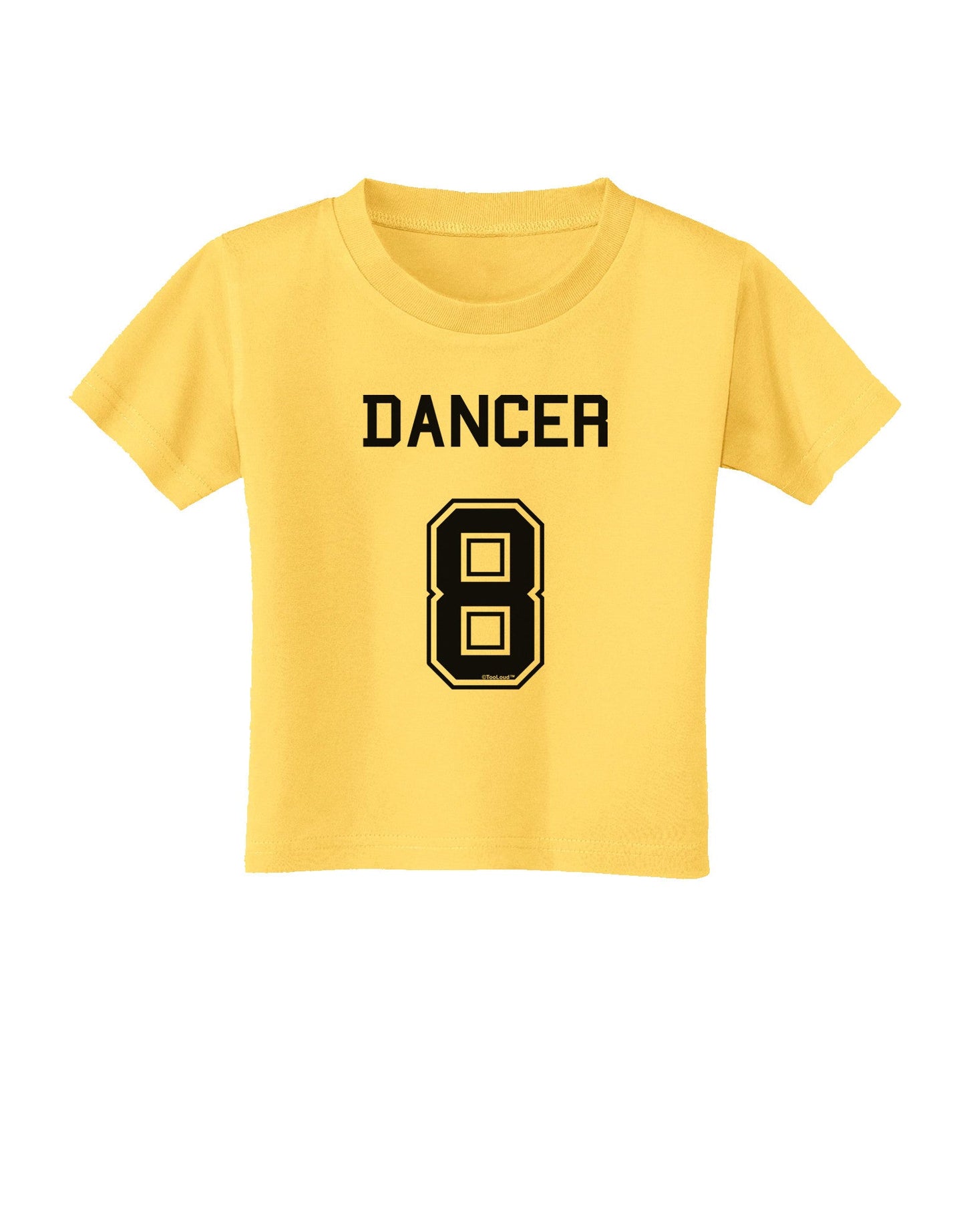 Reindeer Jersey - Dancer 8 Toddler T-Shirt-Toddler T-Shirt-TooLoud-Yellow-2T-Davson Sales