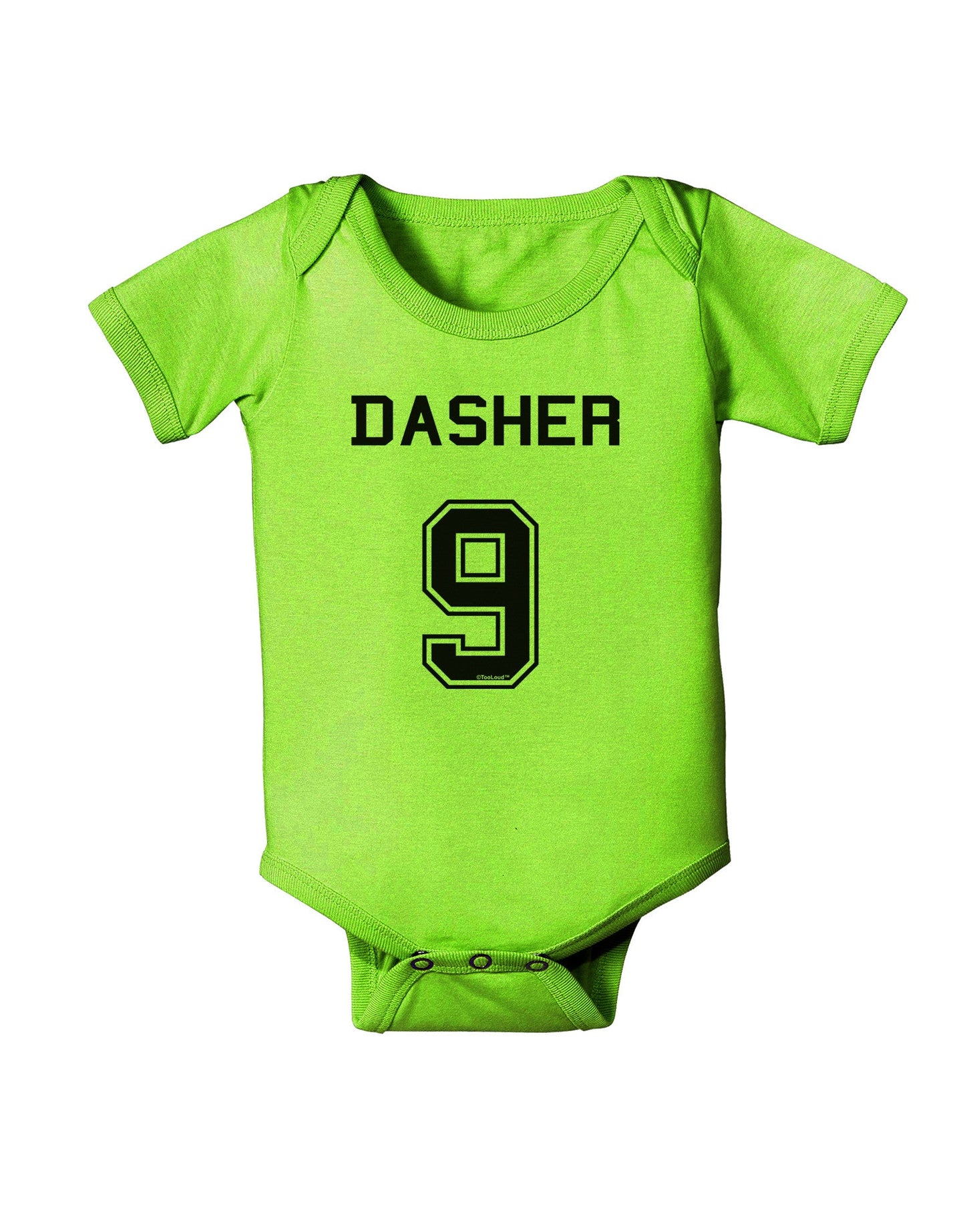 Reindeer Jersey - Dasher 9 Baby Romper Bodysuit-Baby Romper-TooLoud-Lime-Green-06-Months-Davson Sales