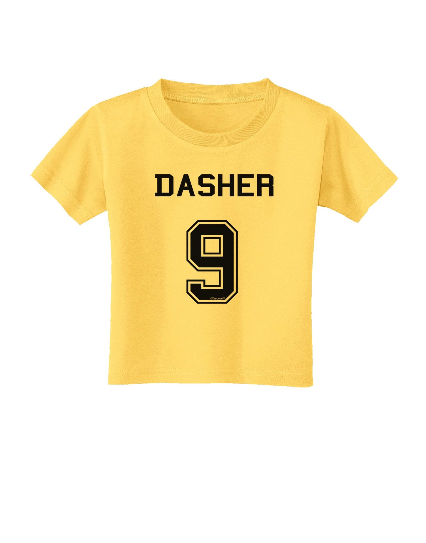 Reindeer Jersey - Dasher 9 Toddler T-Shirt-Toddler T-Shirt-TooLoud-Yellow-2T-Davson Sales