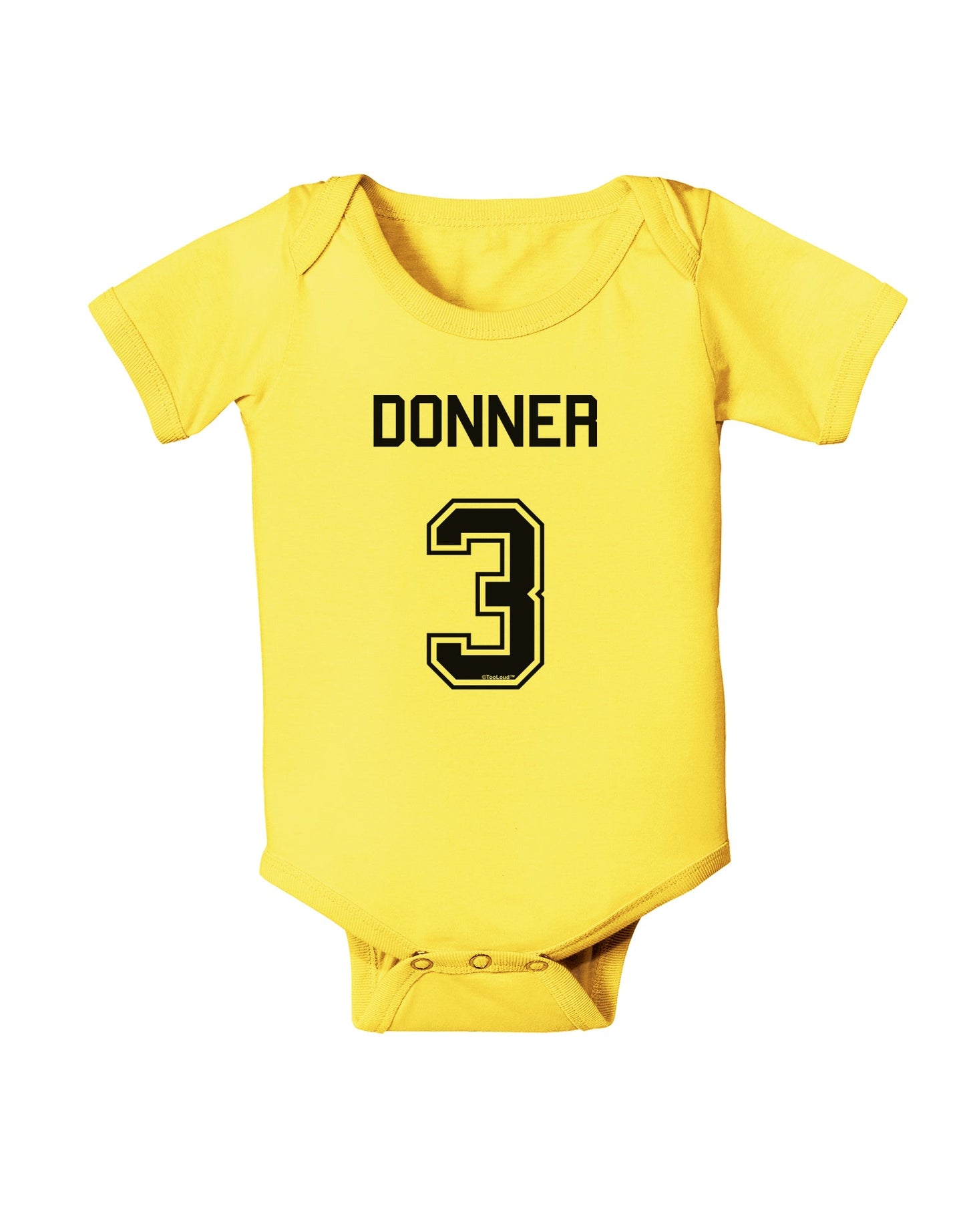 Reindeer Jersey - Donner 3 Baby Romper Bodysuit-Baby Romper-TooLoud-Yellow-06-Months-Davson Sales