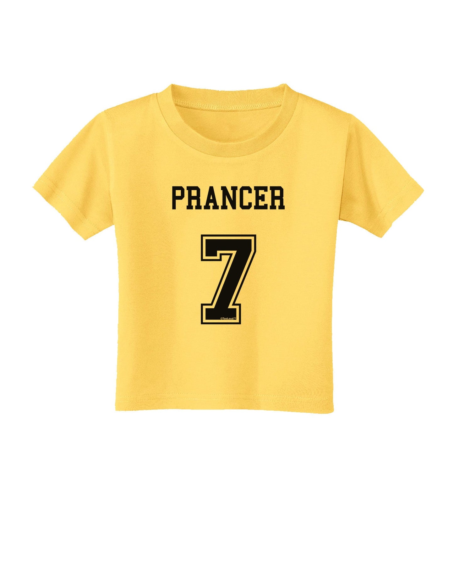 Reindeer Jersey - Prancer 7 Toddler T-Shirt-Toddler T-Shirt-TooLoud-Yellow-2T-Davson Sales