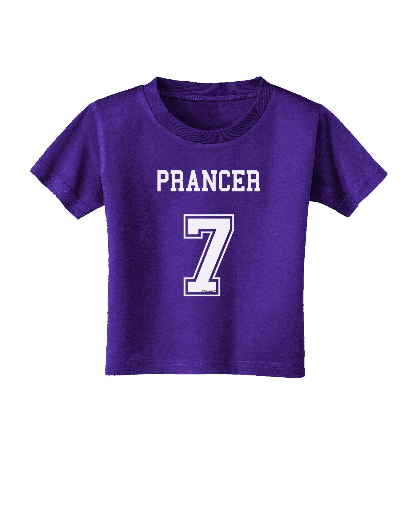 Reindeer Jersey - Prancer 7 Toddler T-Shirt Dark-Toddler T-Shirt-TooLoud-Purple-2T-Davson Sales