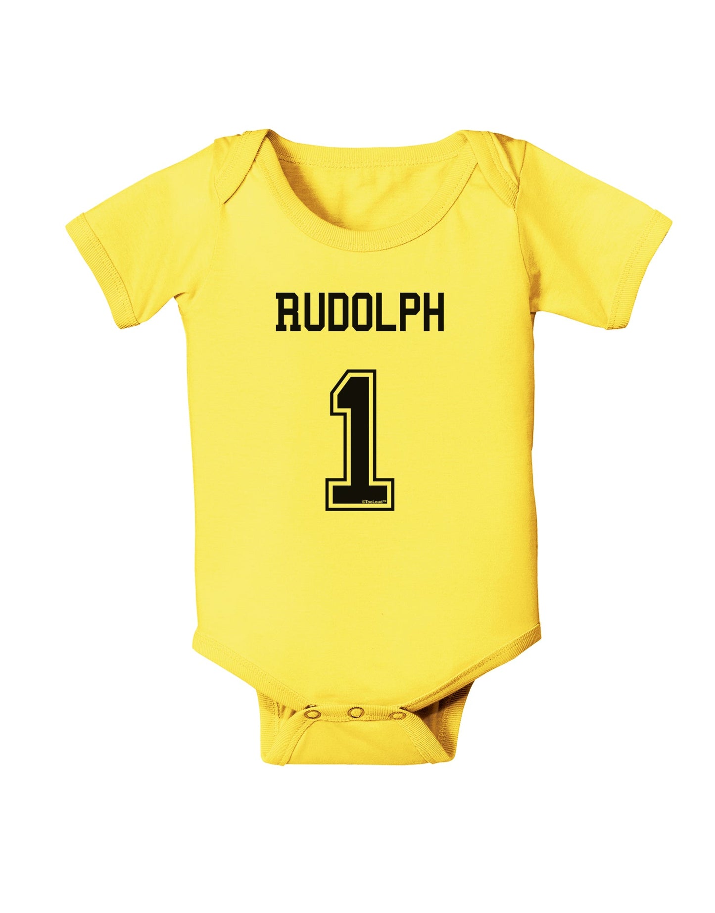 Reindeer Jersey - Rudolph 1 Baby Romper Bodysuit-Baby Romper-TooLoud-Yellow-06-Months-Davson Sales