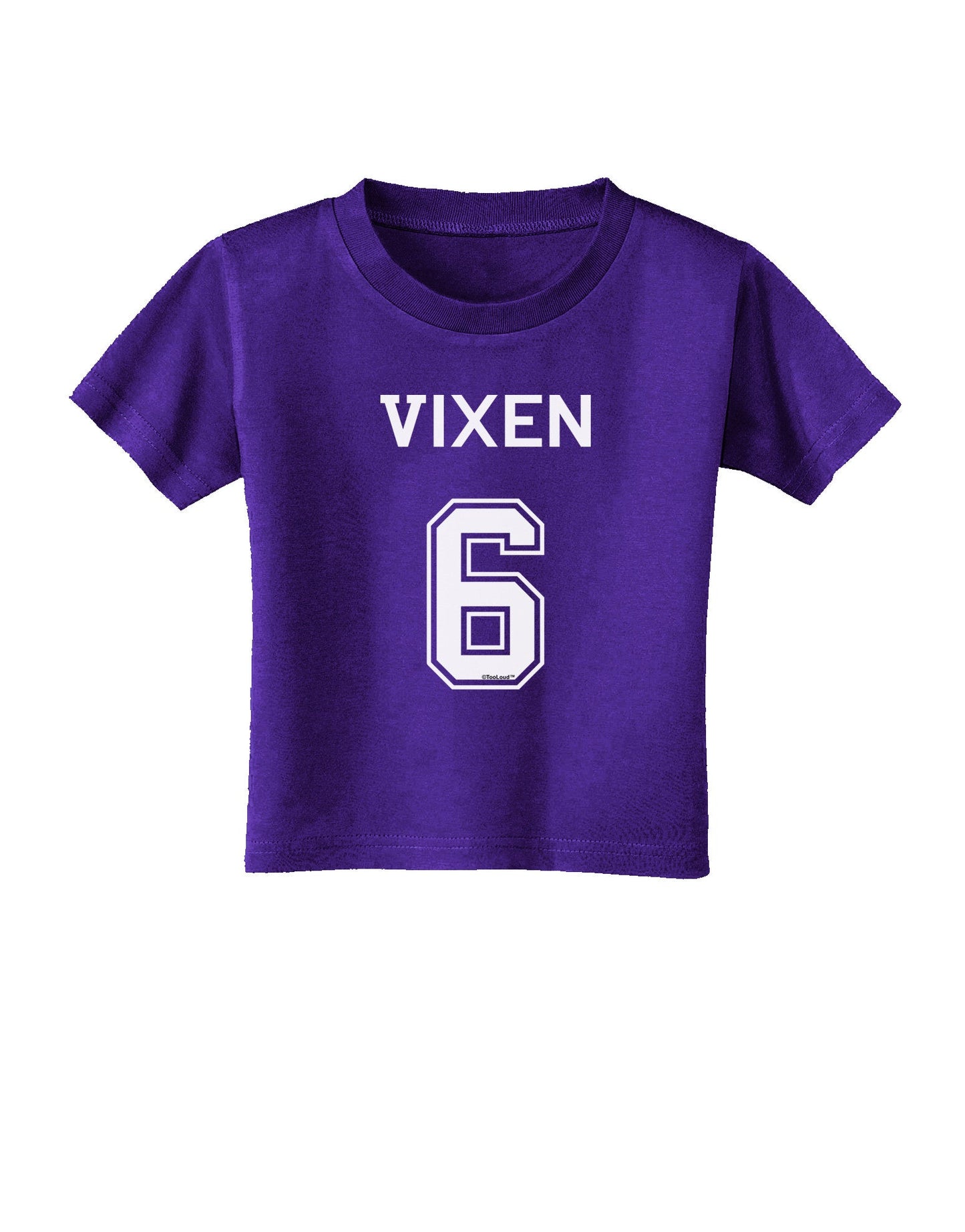 Reindeer Jersey - Vixen 6 Toddler T-Shirt Dark-Toddler T-Shirt-TooLoud-Purple-2T-Davson Sales