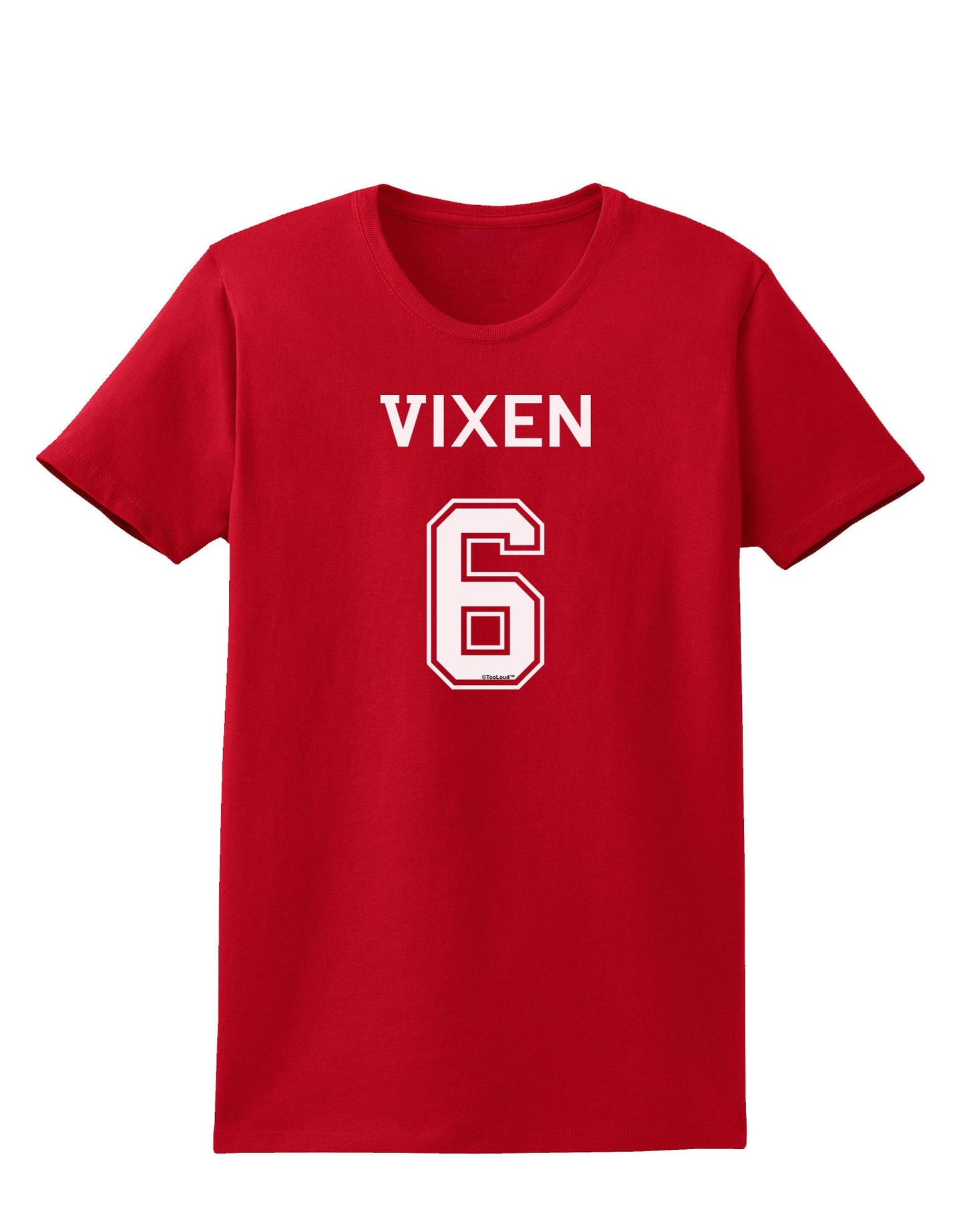 Reindeer Jersey - Vixen 6 Womens Dark T-Shirt-Womens T-Shirt-TooLoud-Red-X-Small-Davson Sales