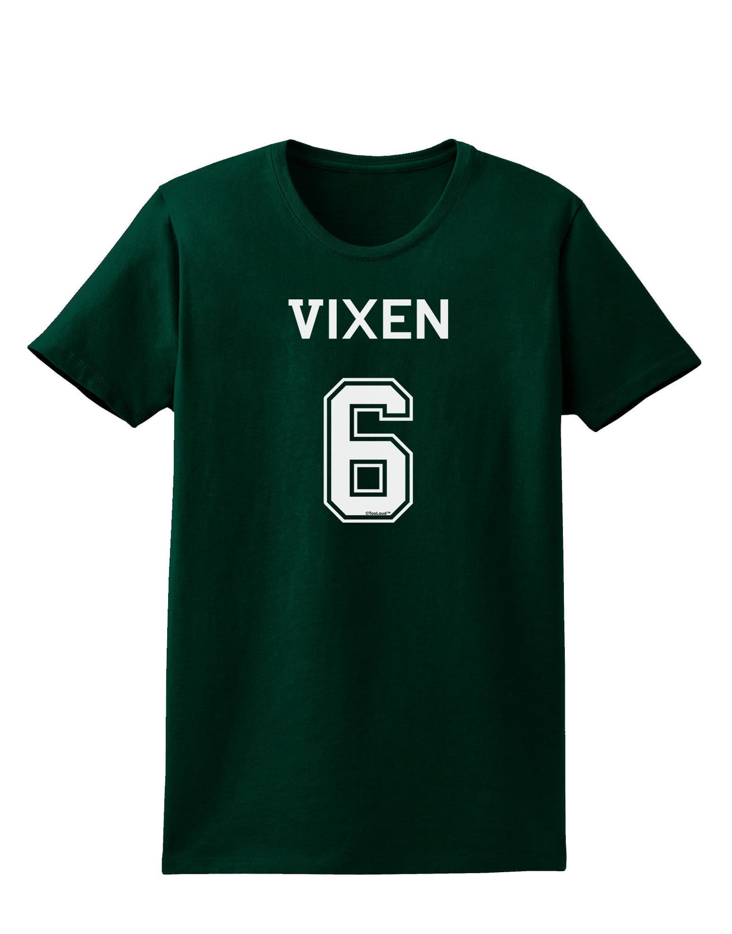Reindeer Jersey - Vixen 6 Womens Dark T-Shirt-Womens T-Shirt-TooLoud-Forest-Green-Small-Davson Sales