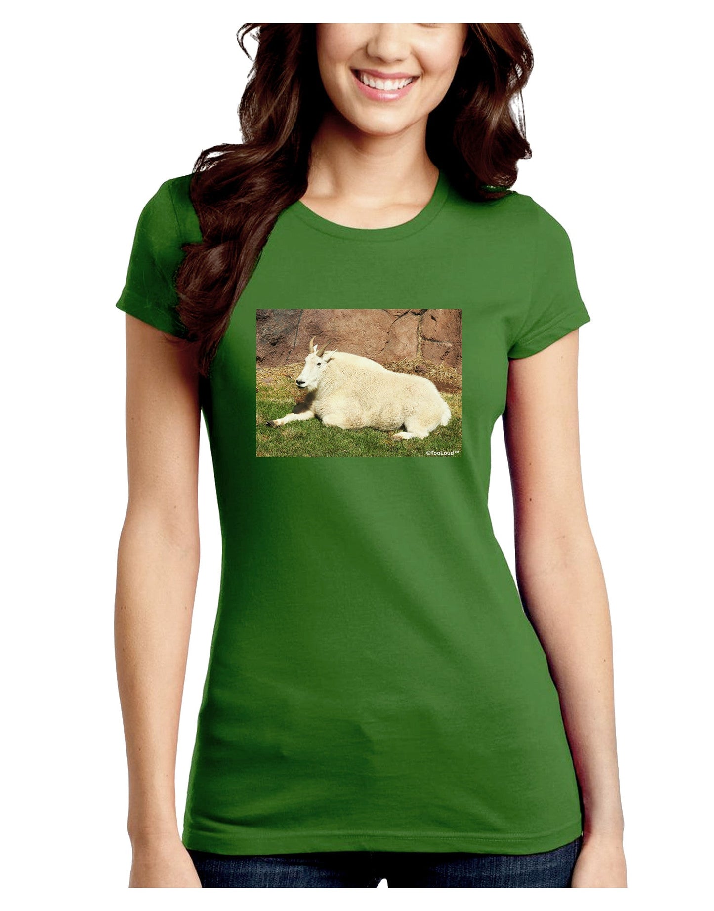 Relaxing Ram Juniors Petite Crew Dark T-Shirt-T-Shirts Juniors Tops-TooLoud-Kiwi-Green-Juniors Fitted Small-Davson Sales