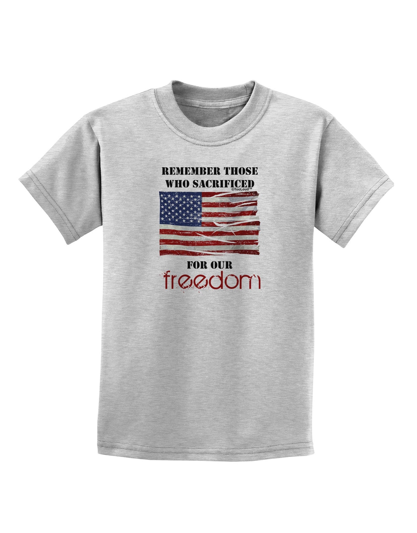 Remember - Veterans Childrens T-Shirt-Childrens T-Shirt-TooLoud-AshGray-X-Small-Davson Sales