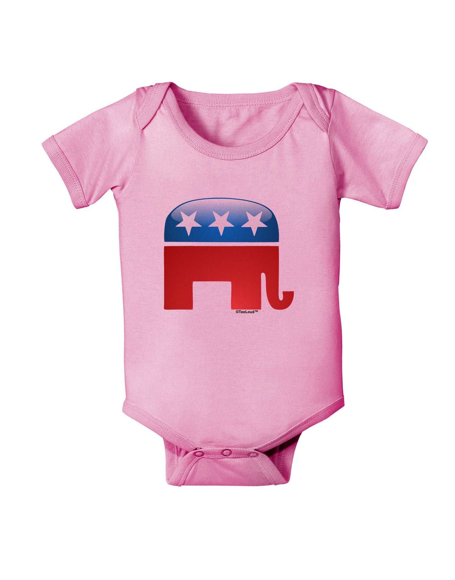 Republican Bubble Symbol Baby Romper Bodysuit-Baby Romper-TooLoud-Pink-06-Months-Davson Sales
