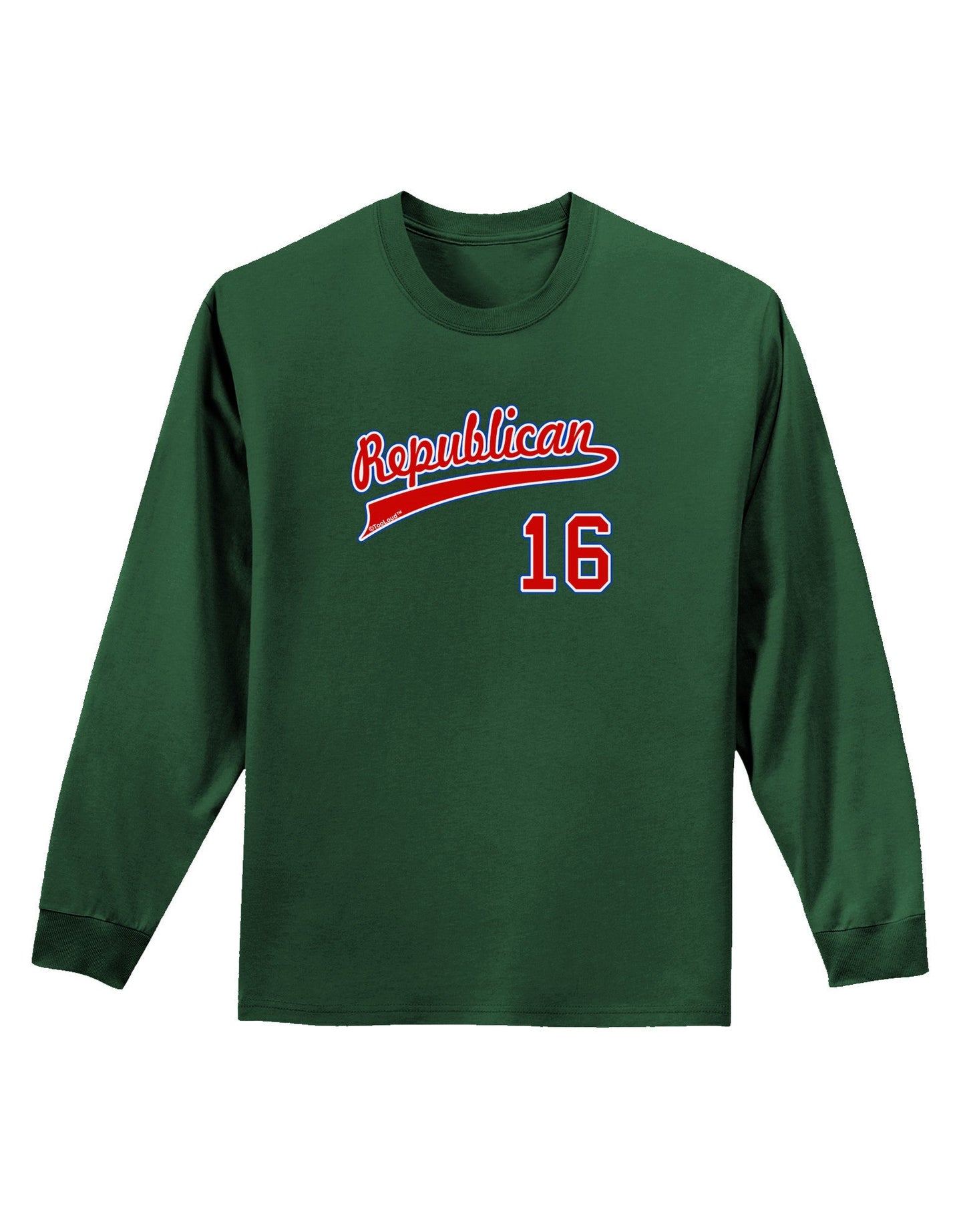 Republican Jersey 16 Adult Long Sleeve Dark T-Shirt-TooLoud-Dark-Green-Small-Davson Sales