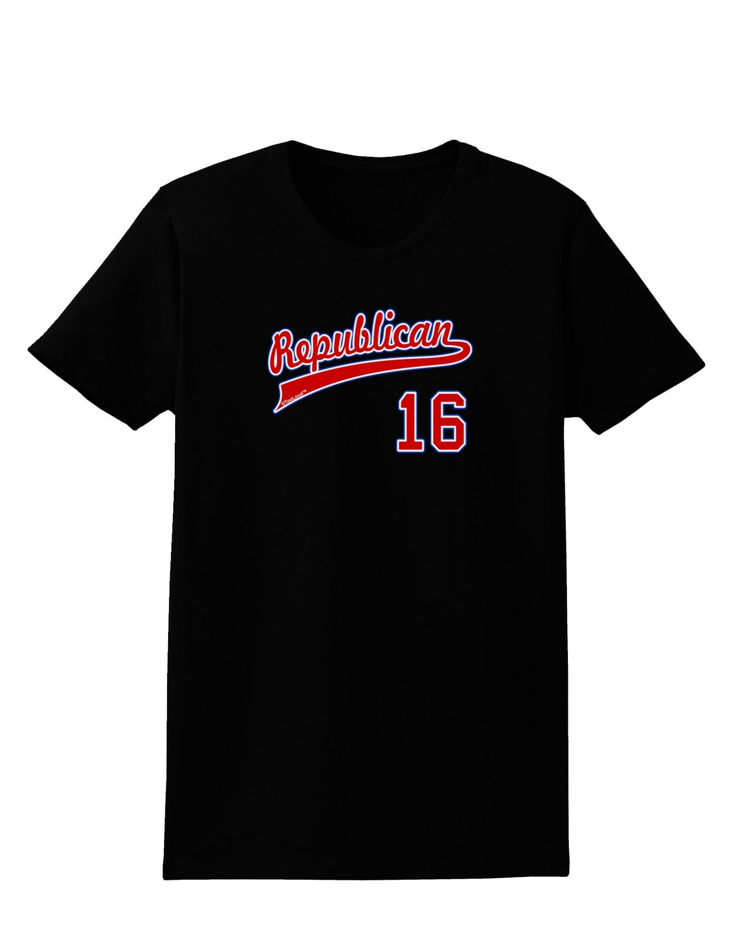 Republican Jersey 16 Womens Dark T-Shirt-TooLoud-Black-X-Small-Davson Sales