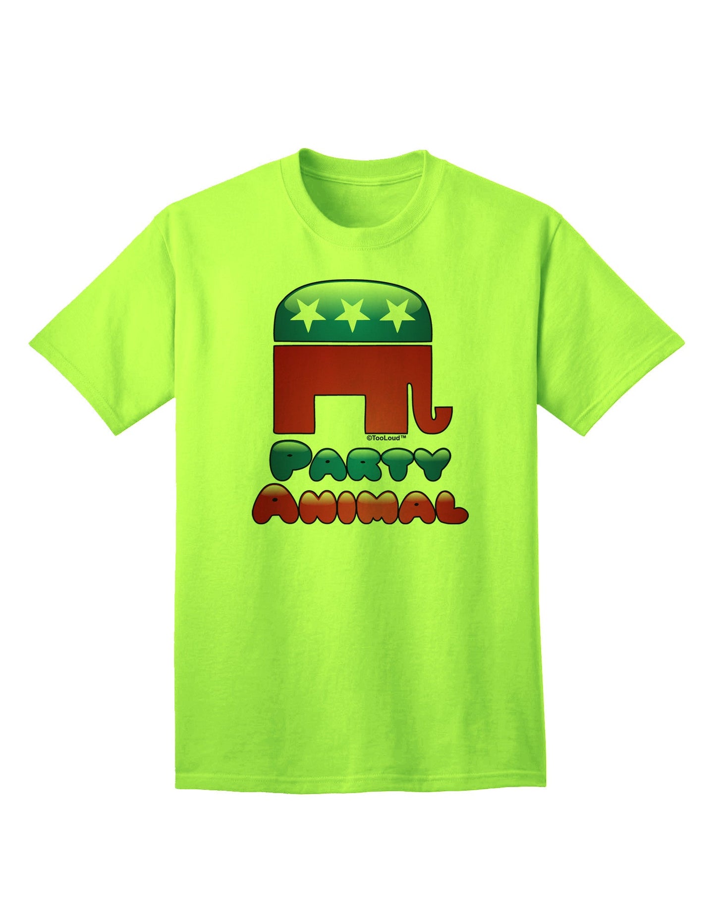 Republican Party Animal Adult T-Shirt-unisex t-shirt-TooLoud-Neon-Green-Small-Davson Sales