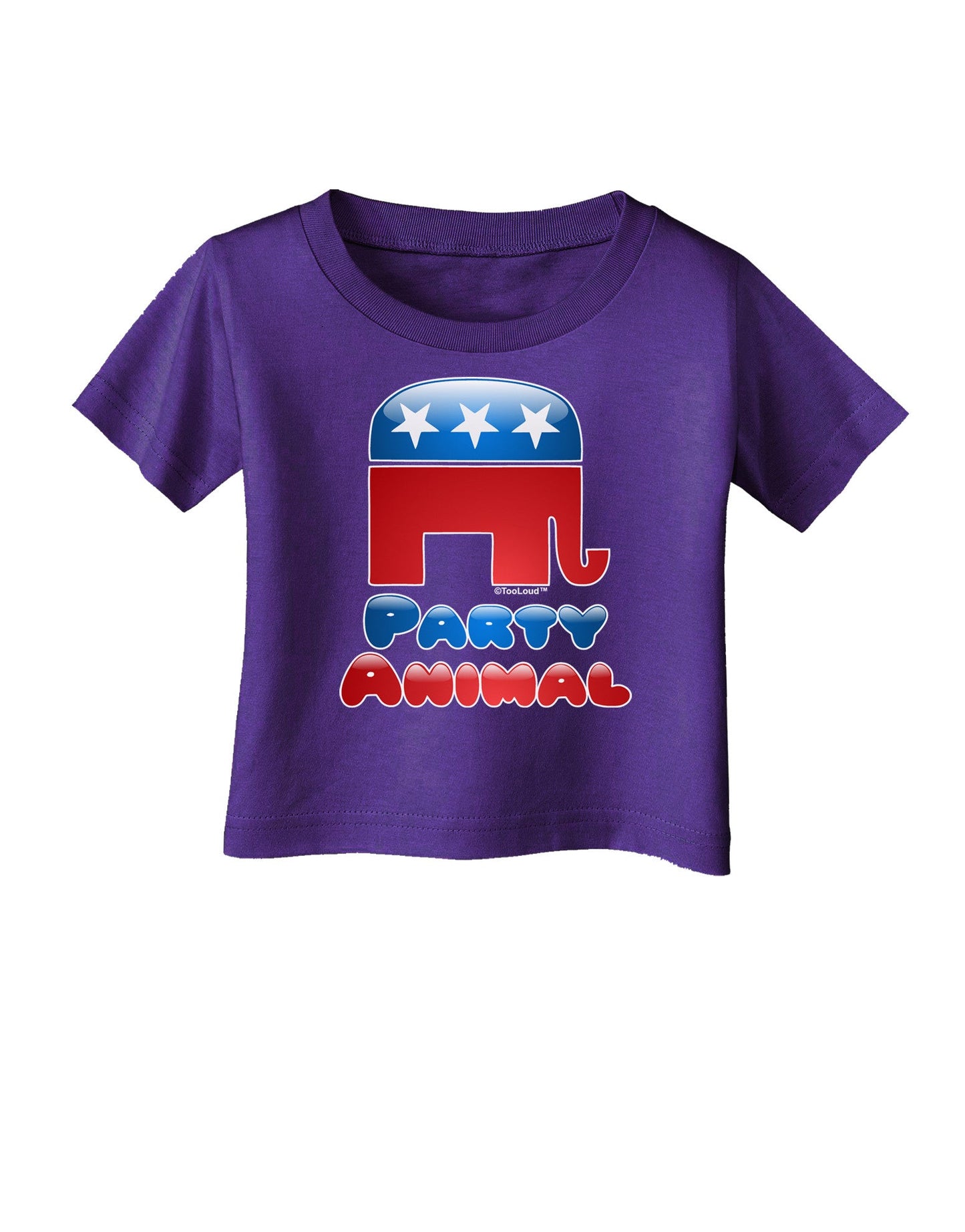 Republican Party Animal Infant T-Shirt Dark-Infant T-Shirt-TooLoud-Purple-06-Months-Davson Sales