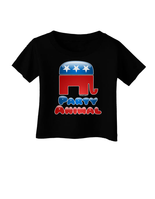 Republican Party Animal Infant T-Shirt Dark-Infant T-Shirt-TooLoud-Black-06-Months-Davson Sales