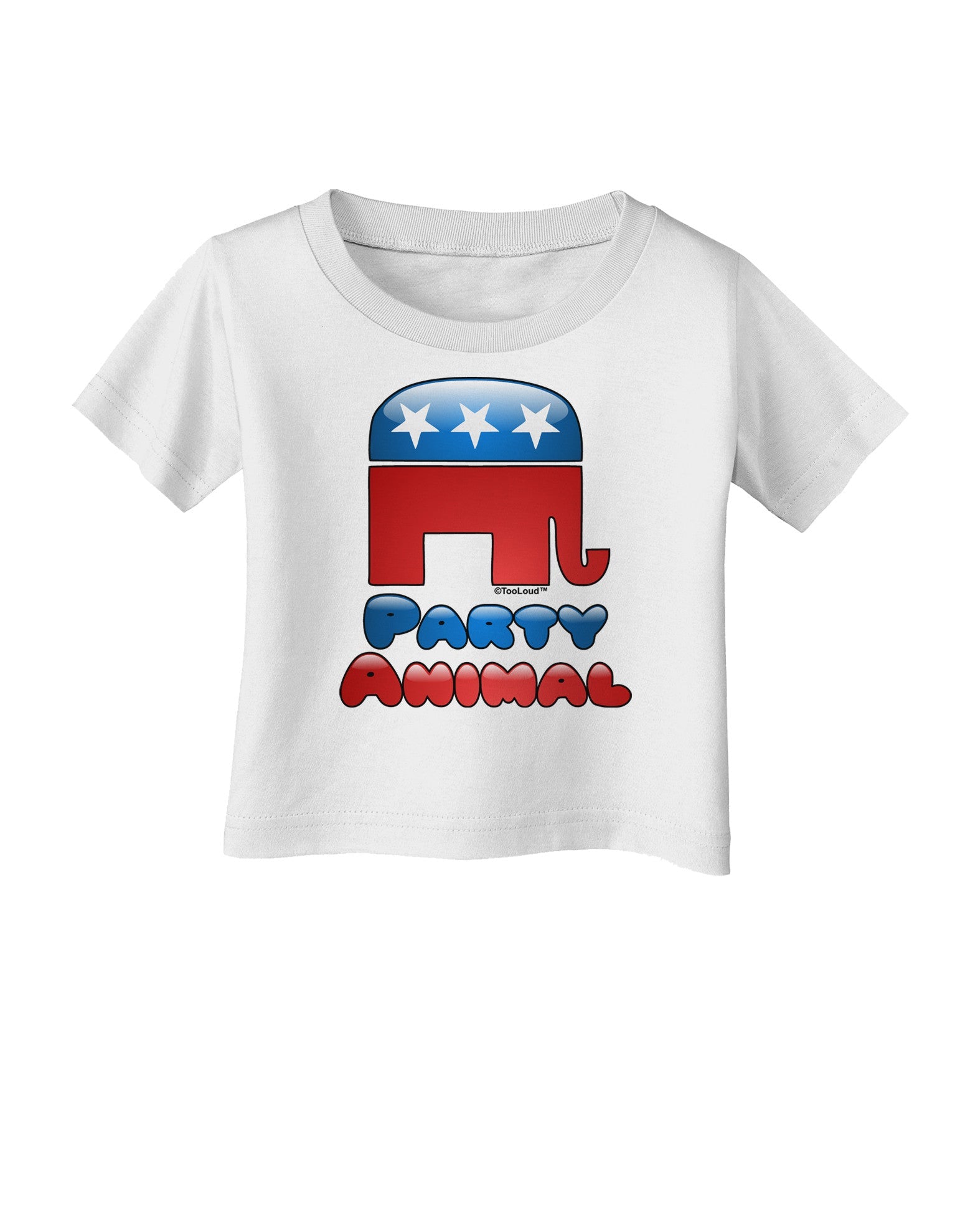 Republican Party Animal Infant T-Shirt-Infant T-Shirt-TooLoud-White-06-Months-Davson Sales