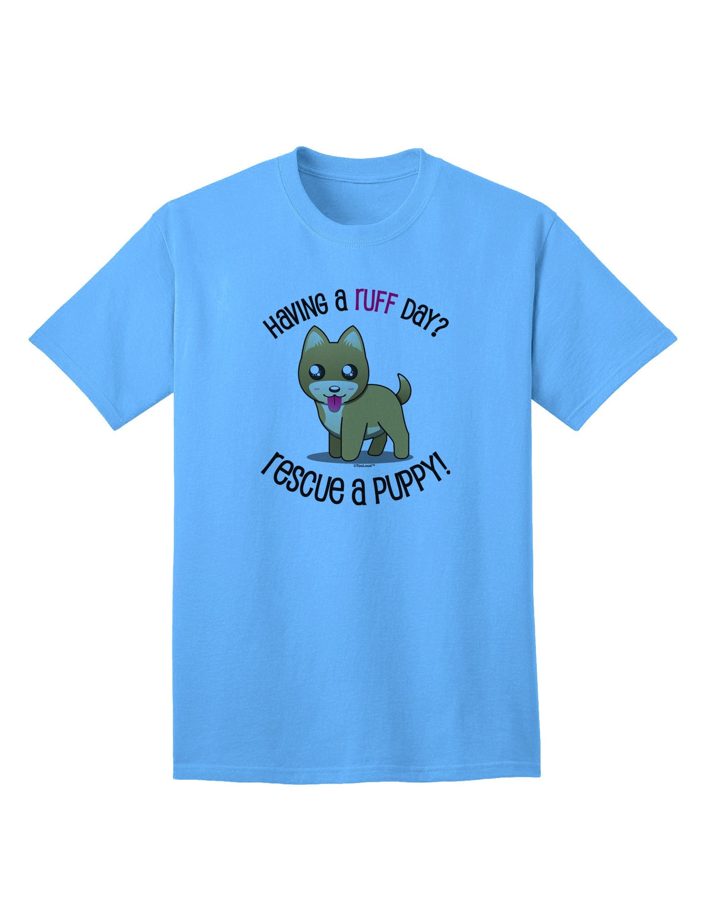 Rescue A Puppy Adult T-Shirt-unisex t-shirt-TooLoud-Aquatic-Blue-Small-Davson Sales