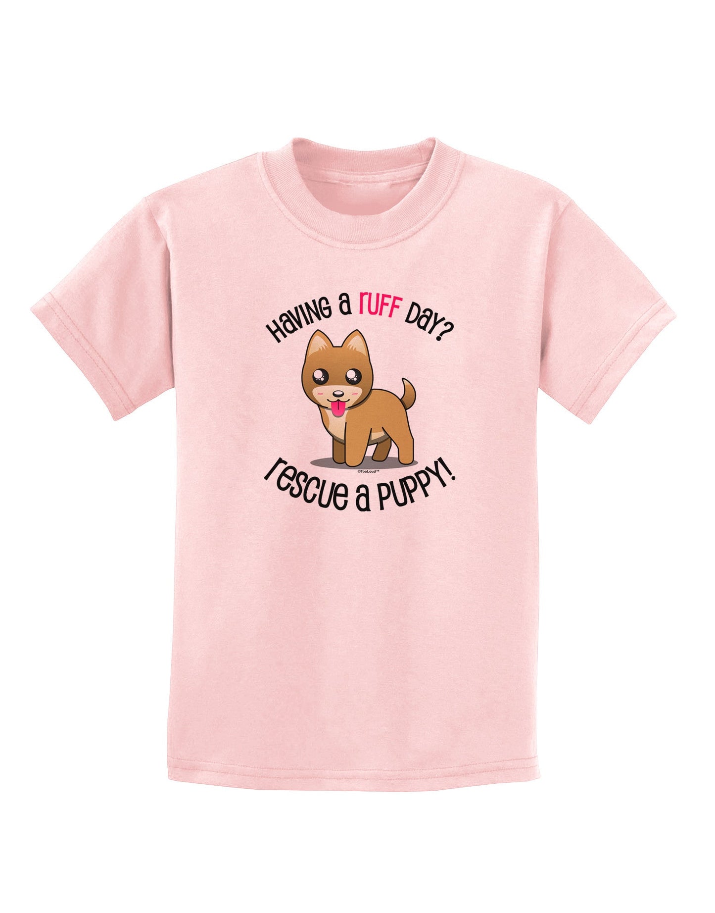 Rescue A Puppy Childrens T-Shirt-Childrens T-Shirt-TooLoud-PalePink-X-Small-Davson Sales