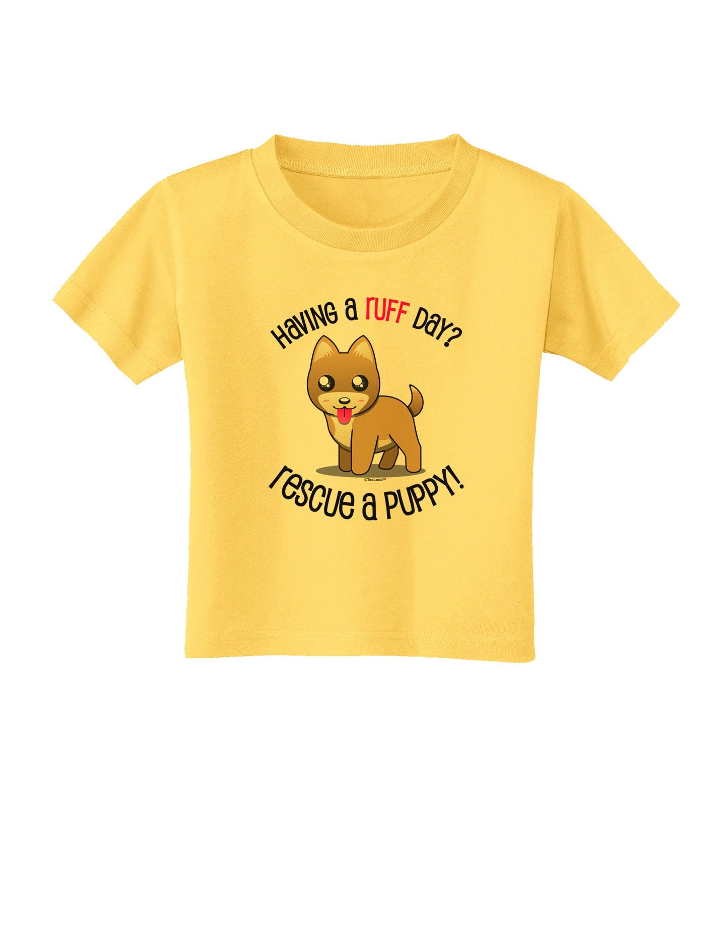 Rescue A Puppy Toddler T-Shirt-Toddler T-Shirt-TooLoud-Yellow-2T-Davson Sales