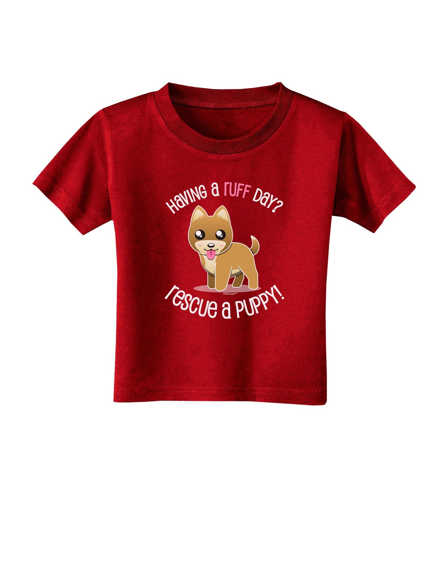 Rescue A Puppy Toddler T-Shirt Dark-Toddler T-Shirt-TooLoud-Red-2T-Davson Sales