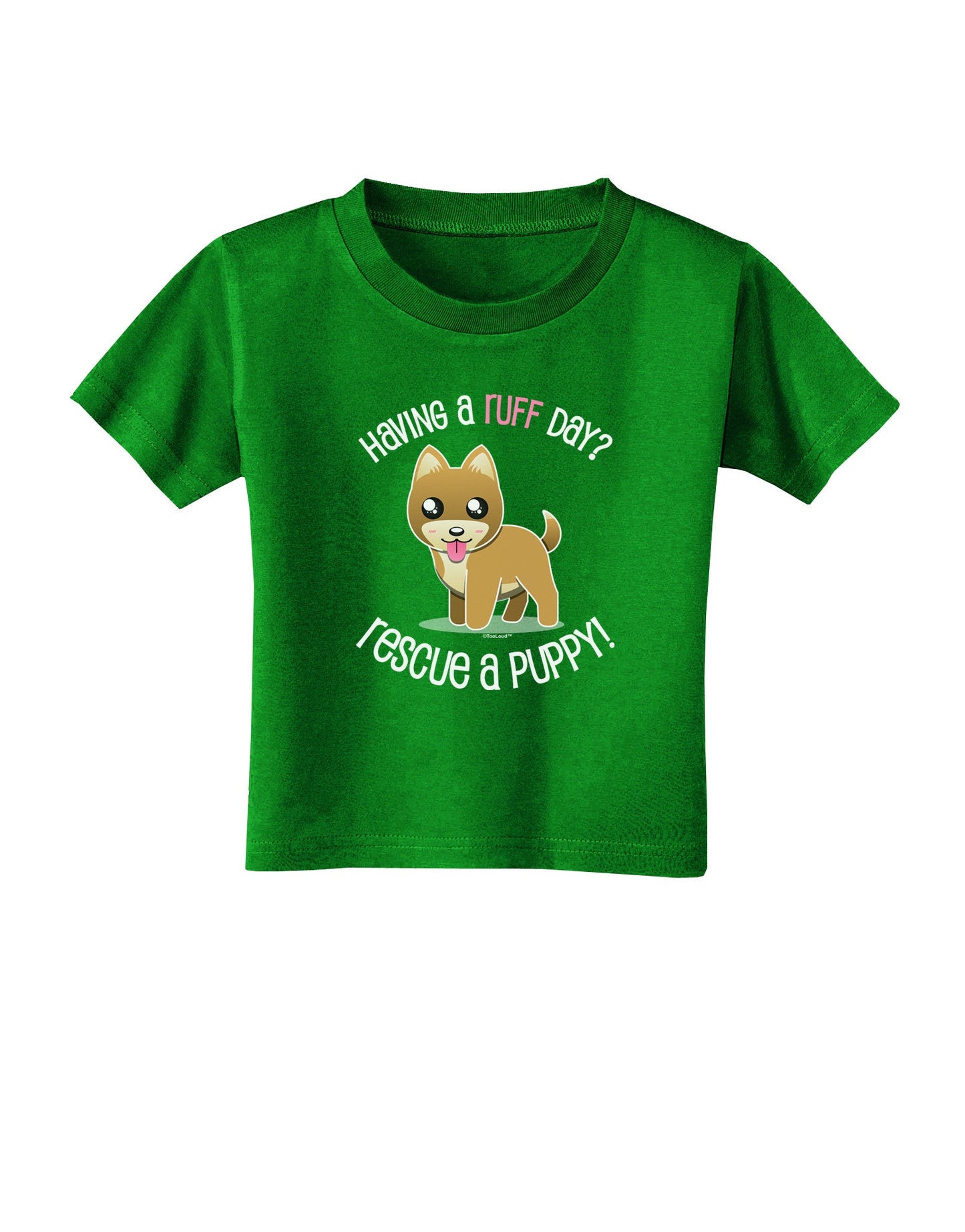 Rescue A Puppy Toddler T-Shirt Dark-Toddler T-Shirt-TooLoud-Clover-Green-2T-Davson Sales