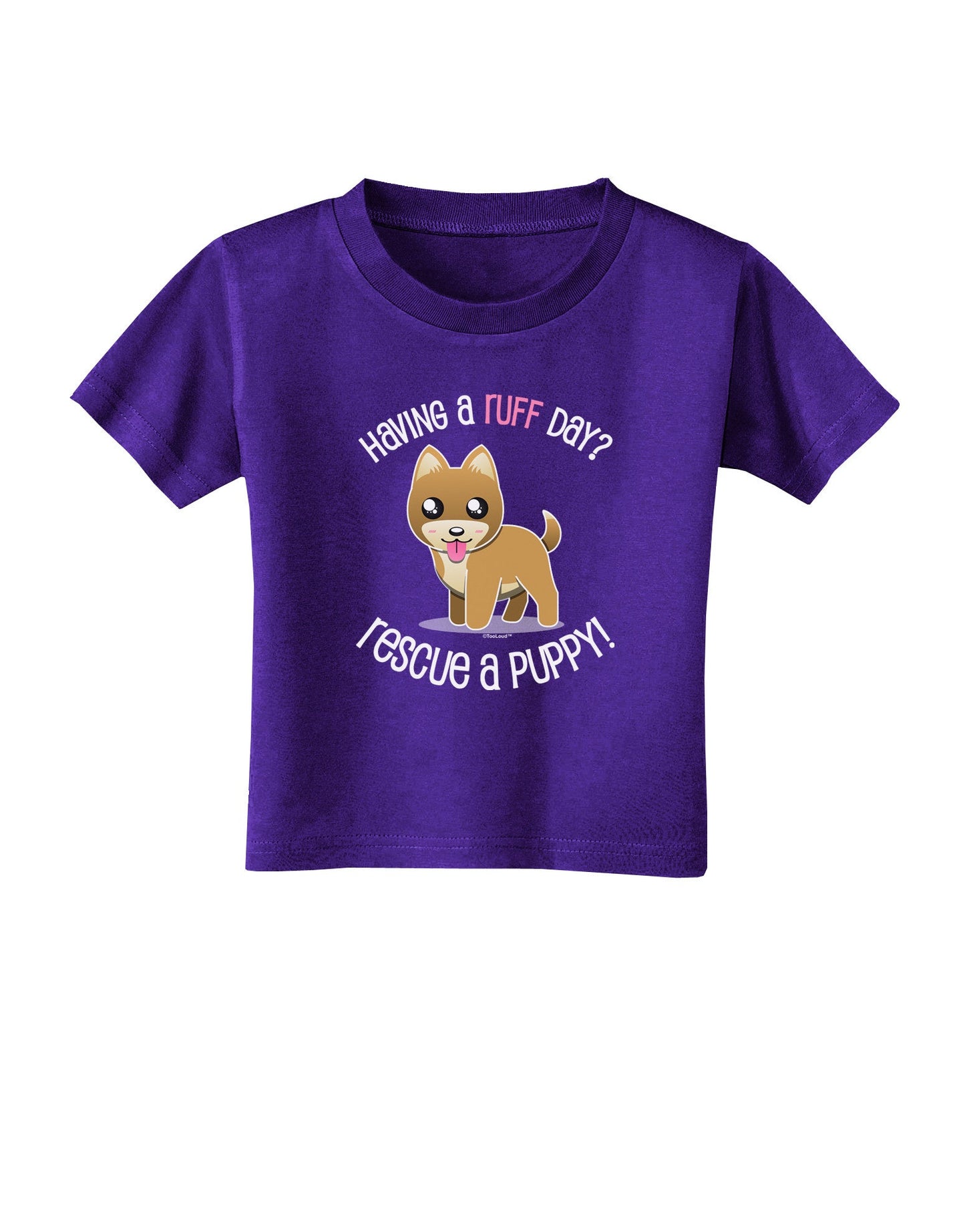 Rescue A Puppy Toddler T-Shirt Dark-Toddler T-Shirt-TooLoud-Purple-2T-Davson Sales