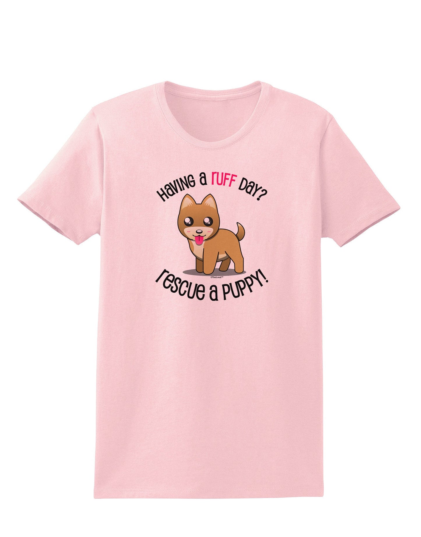 Rescue A Puppy Womens T-Shirt-Womens T-Shirt-TooLoud-PalePink-X-Small-Davson Sales