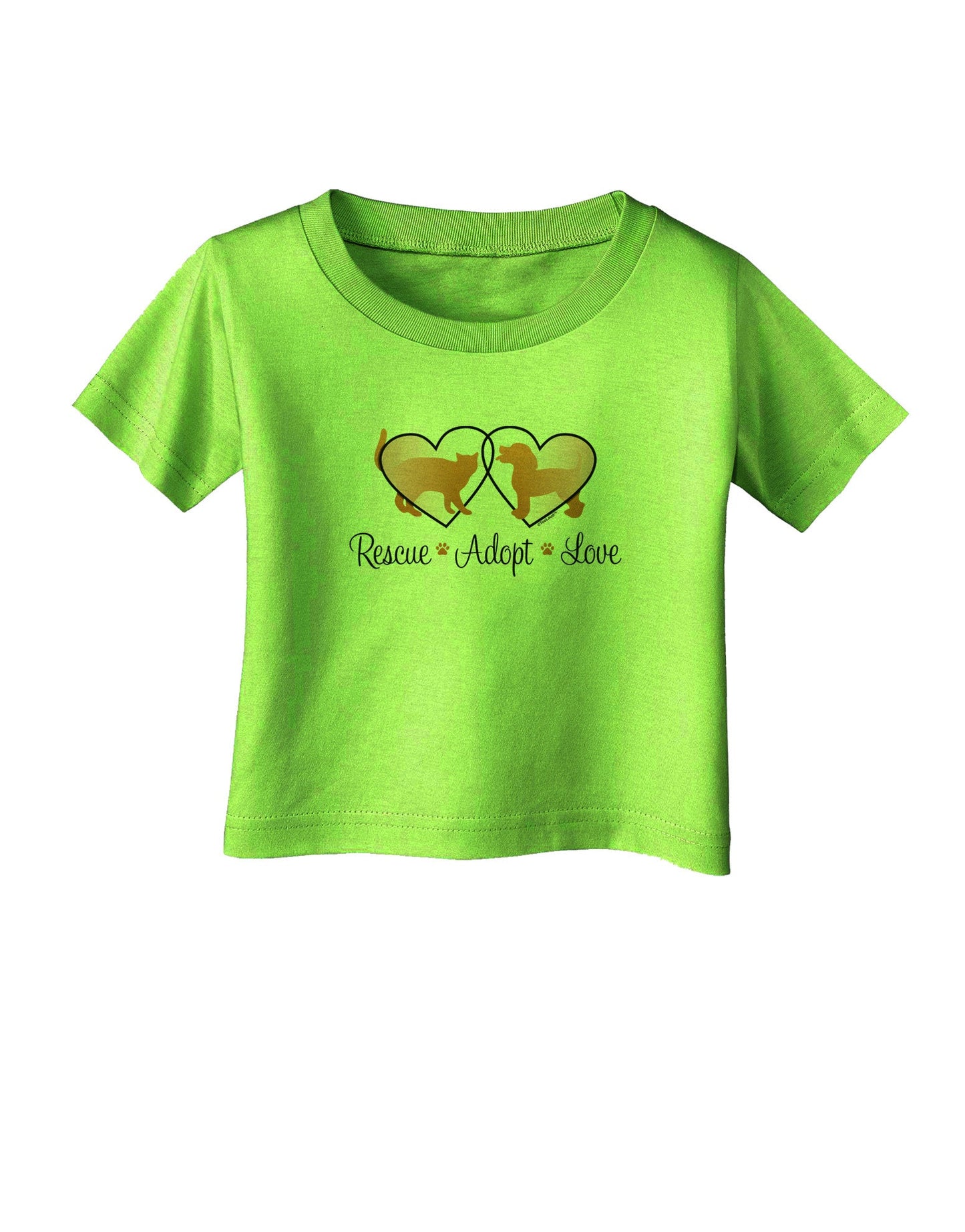 Rescue Adopt Love Infant T-Shirt-Infant T-Shirt-TooLoud-Lime-Green-06-Months-Davson Sales