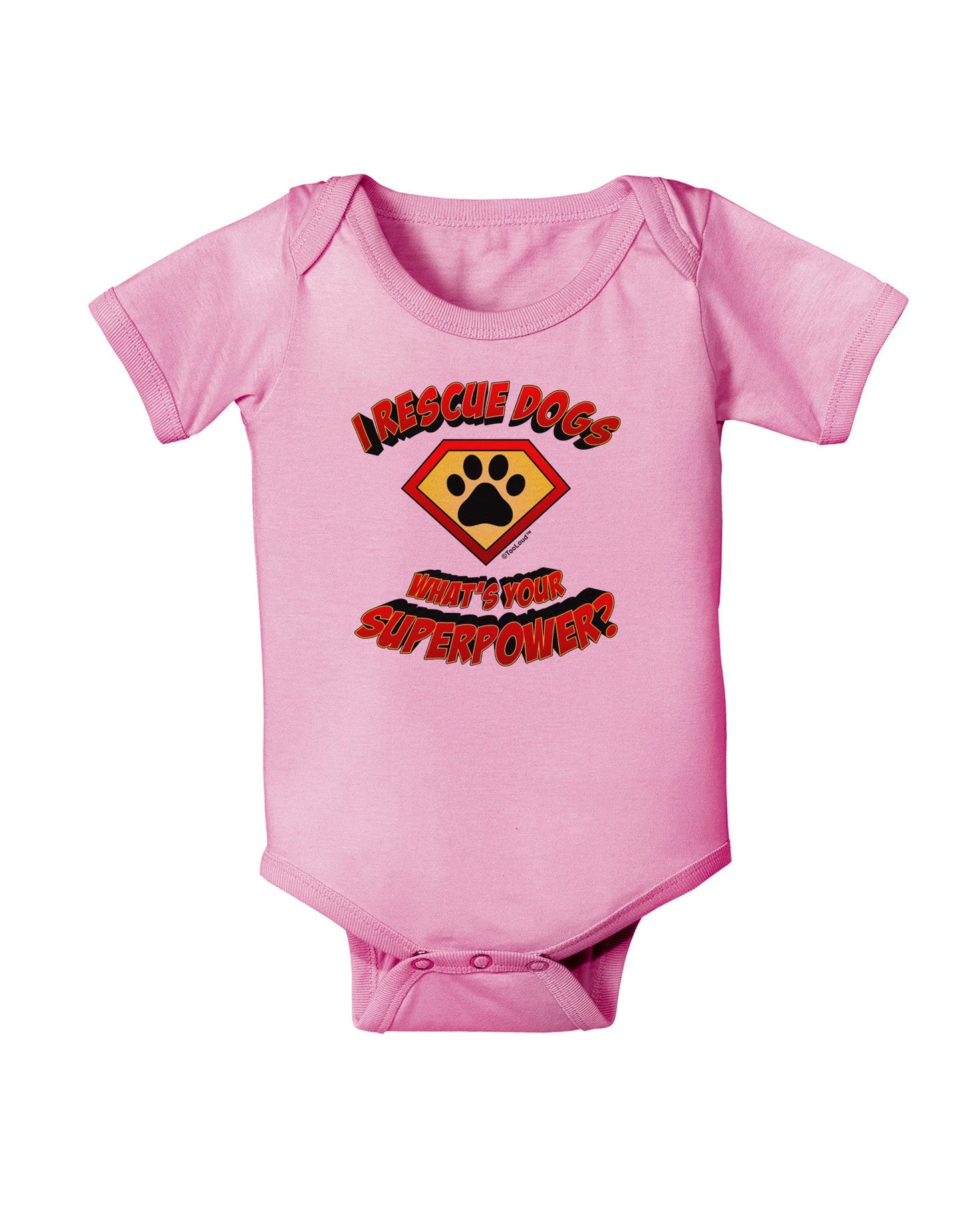 Rescue Dogs - Superpower Baby Romper Bodysuit-Baby Romper-TooLoud-Pink-06-Months-Davson Sales
