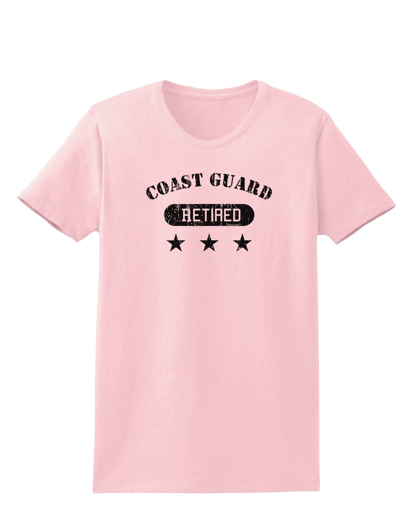 Retired Coast Guard Womens T-Shirt-Womens T-Shirt-TooLoud-PalePink-X-Small-Davson Sales
