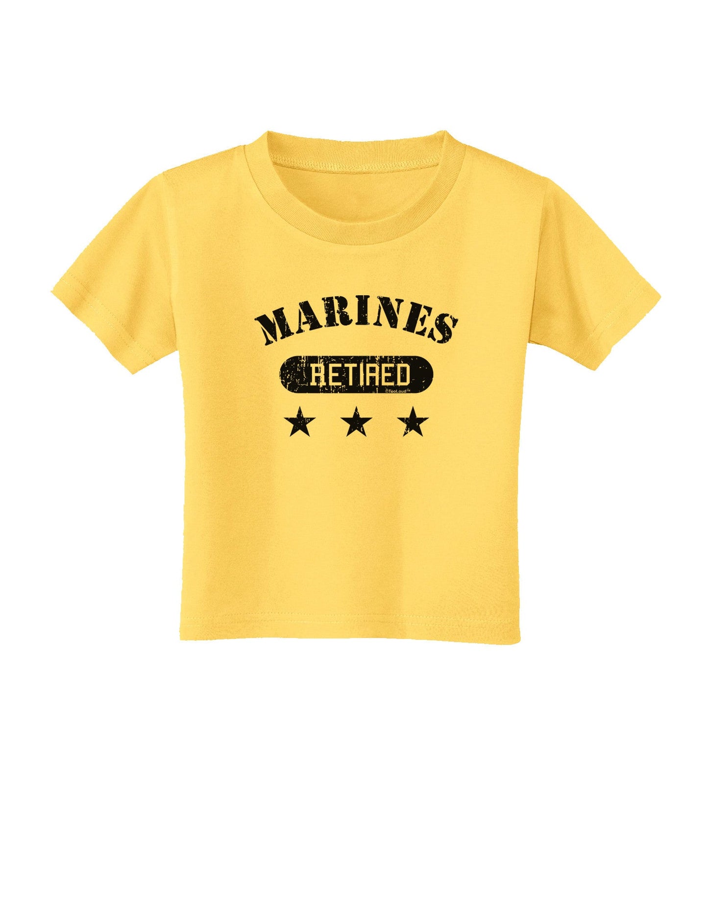 Retired Marines Toddler T-Shirt-Toddler T-Shirt-TooLoud-Yellow-2T-Davson Sales