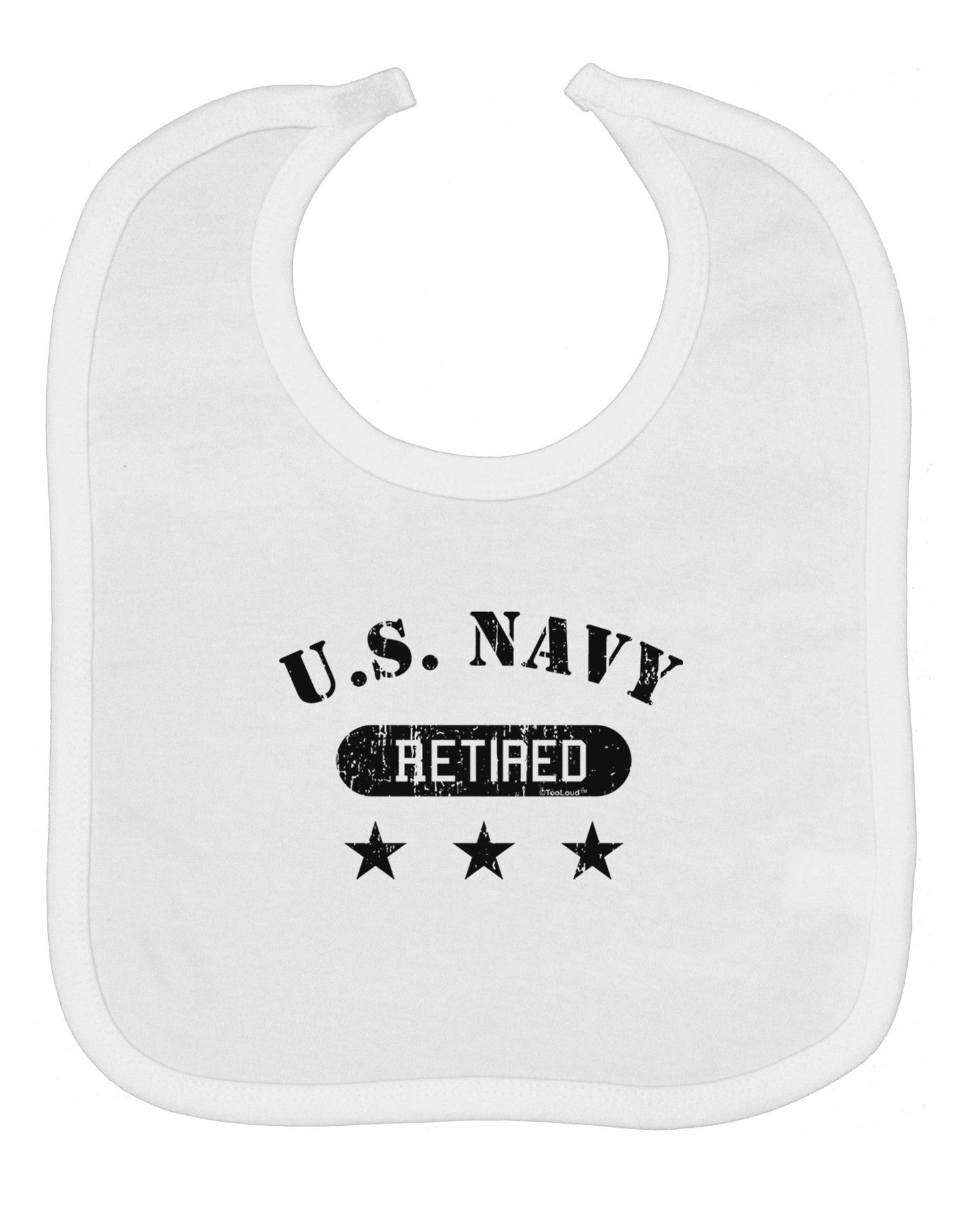 Retired Navy Baby Bib