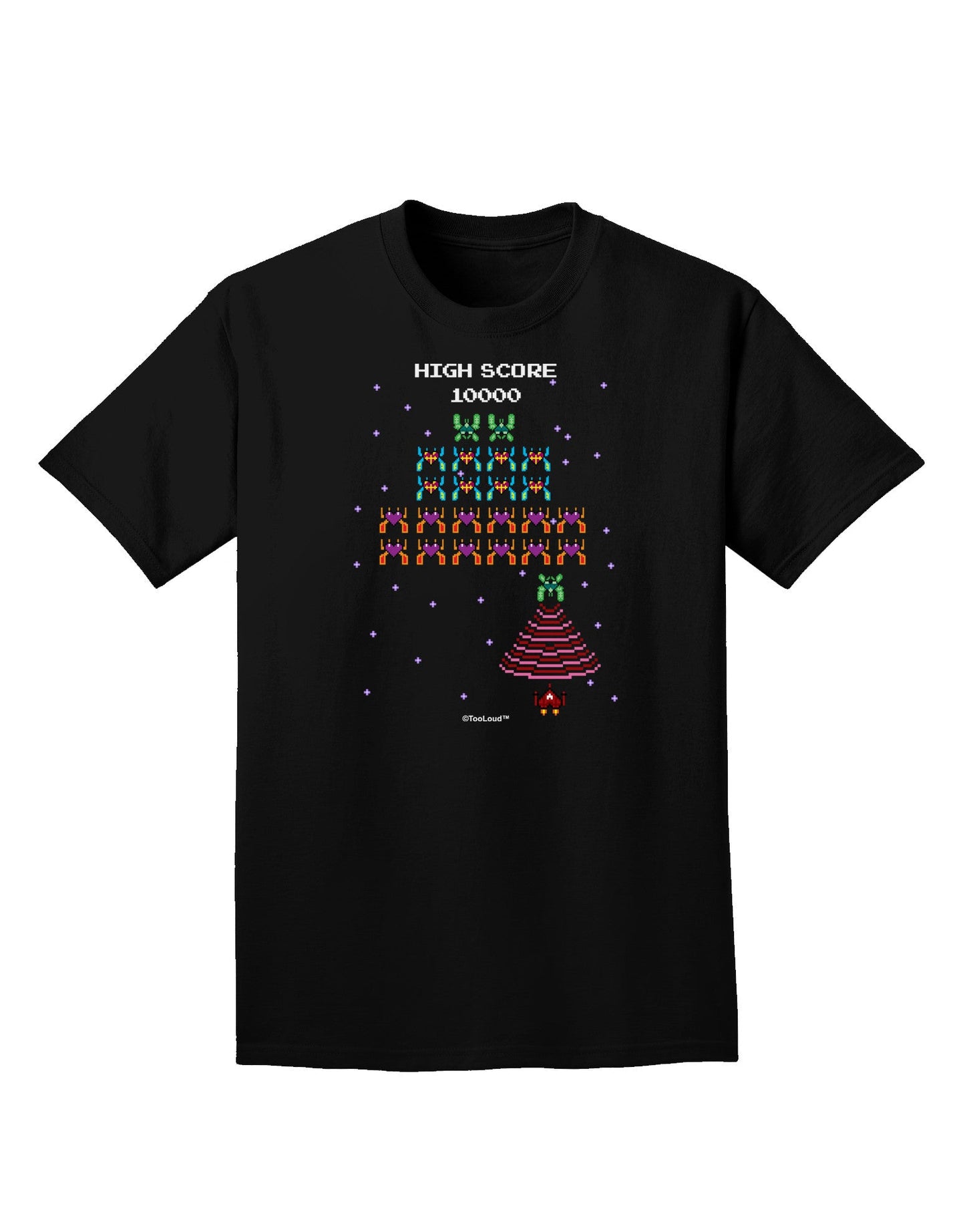 Retro Heart Fighter Adult Dark T-Shirt-Mens T-Shirt-TooLoud-Black-Small-Davson Sales