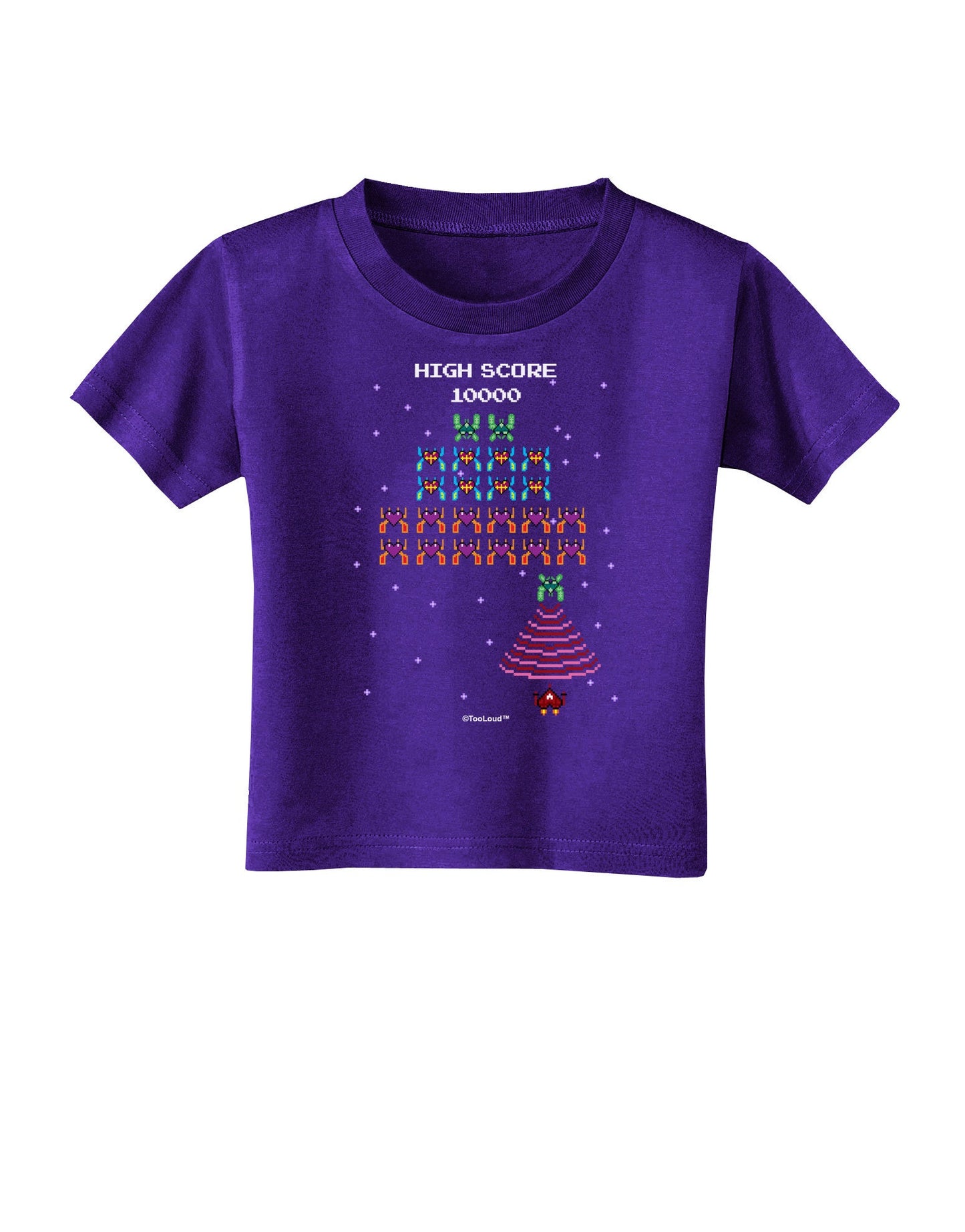 Retro Heart Fighter Toddler T-Shirt Dark-Toddler T-Shirt-TooLoud-Purple-2T-Davson Sales