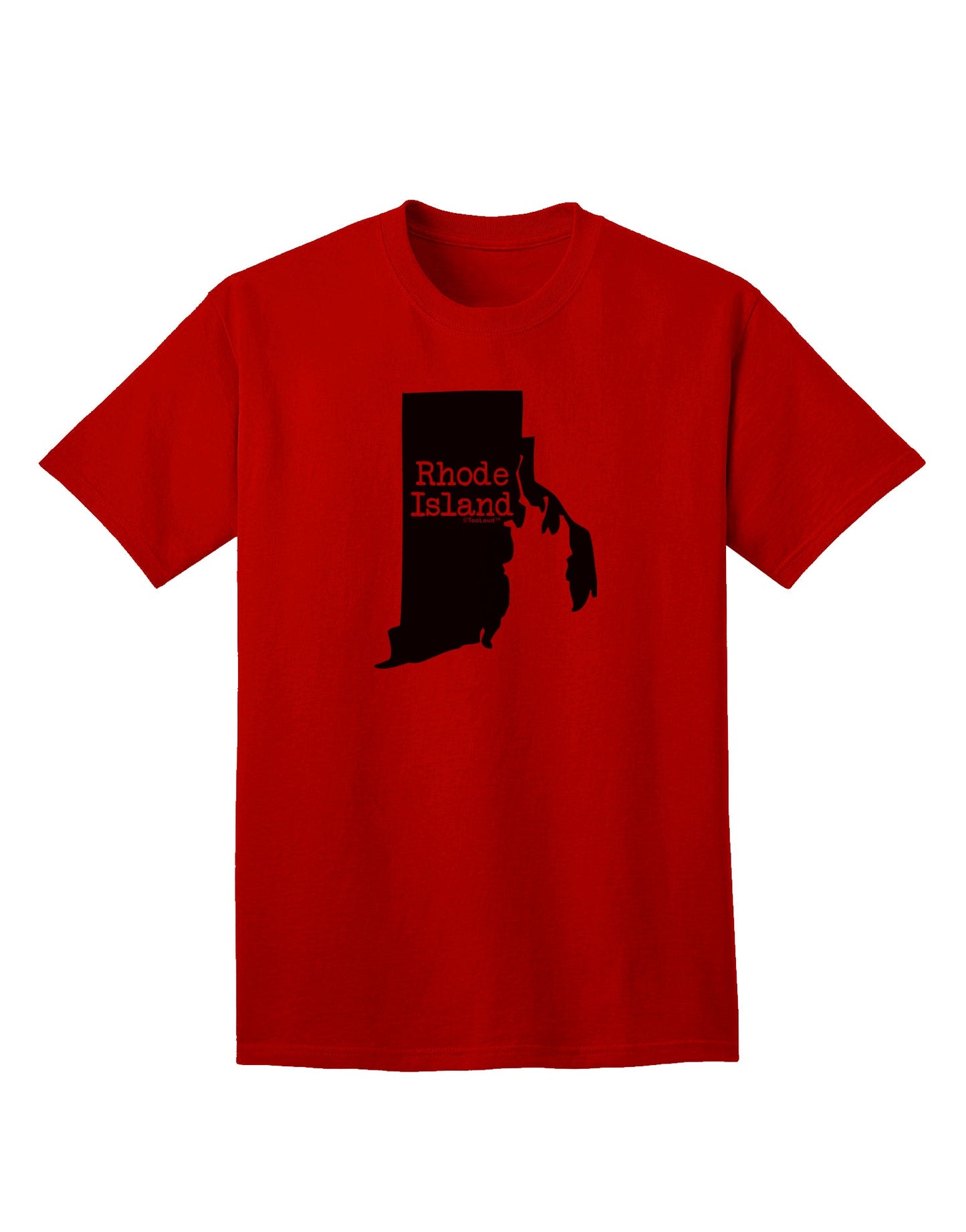Rhode Island - United States Shape Adult T-Shirt: A Stylish Addition to Your Wardrobe by TooLoud-Mens T-shirts-TooLoud-Red-Small-Davson Sales