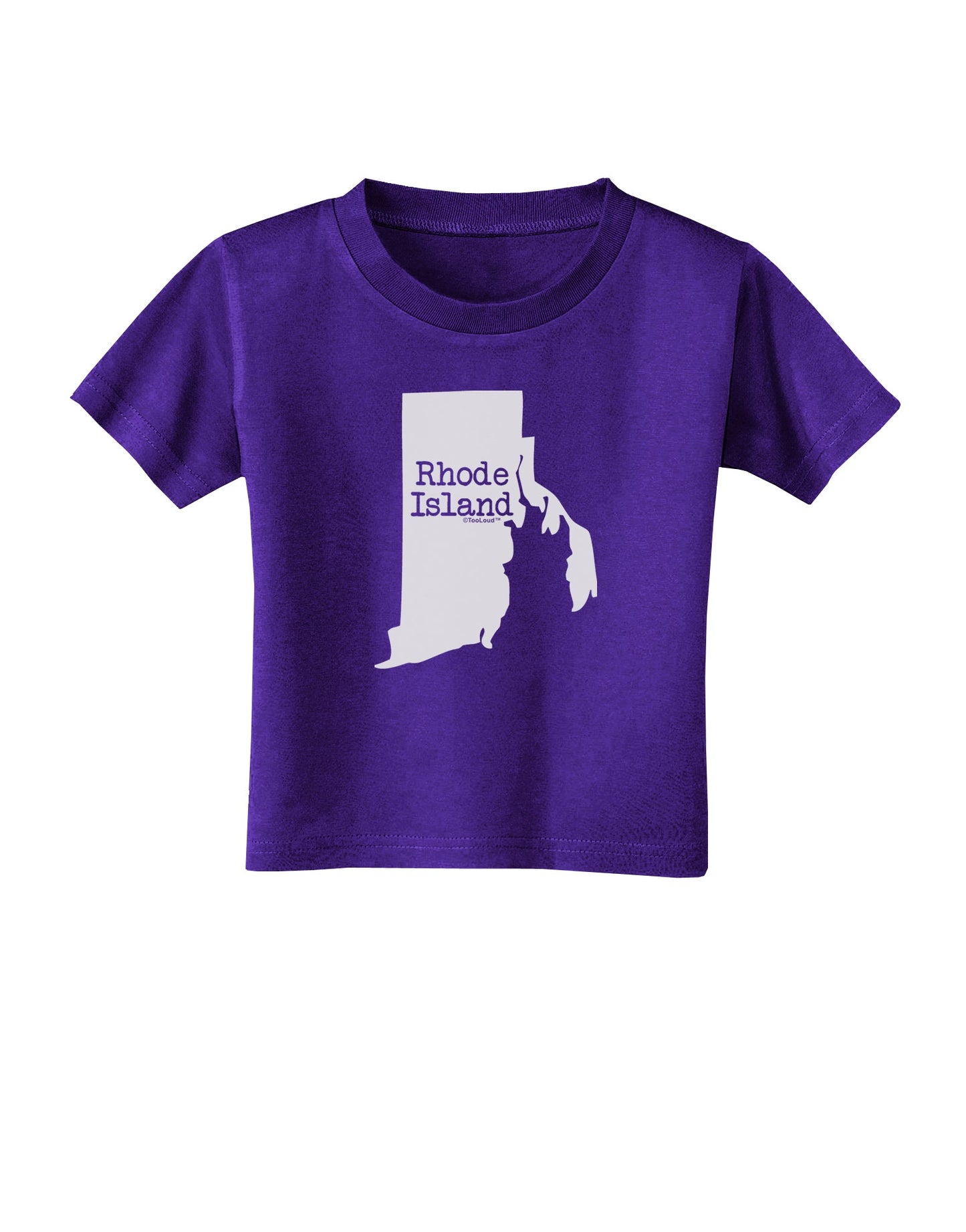 Rhode Island - United States Shape Toddler T-Shirt Dark by TooLoud-Toddler T-Shirt-TooLoud-Purple-2T-Davson Sales