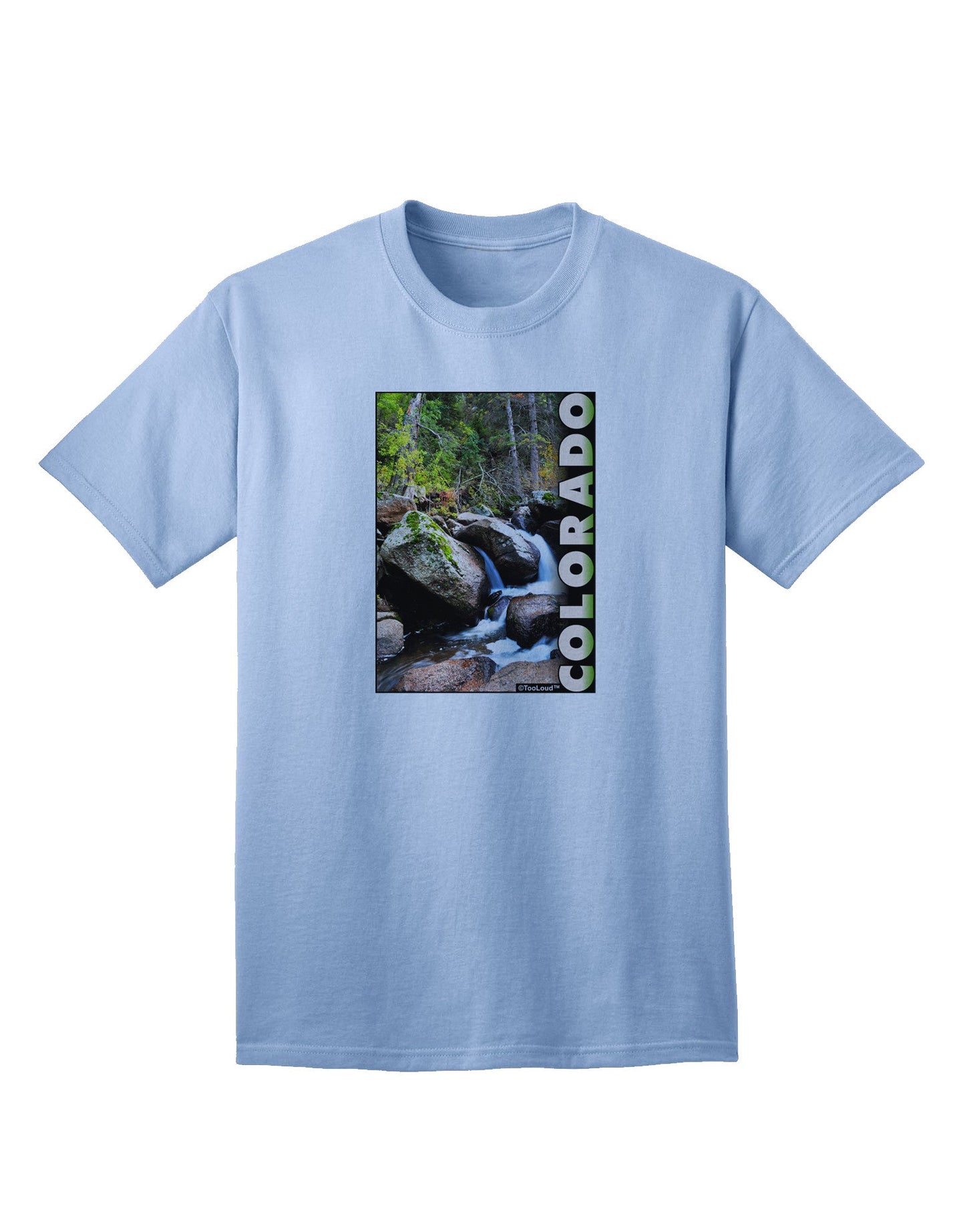 Rockies River Graphic Adult T-Shirt - A Statement in Casual Style-Mens T-shirts-TooLoud-Light-Blue-Small-Davson Sales