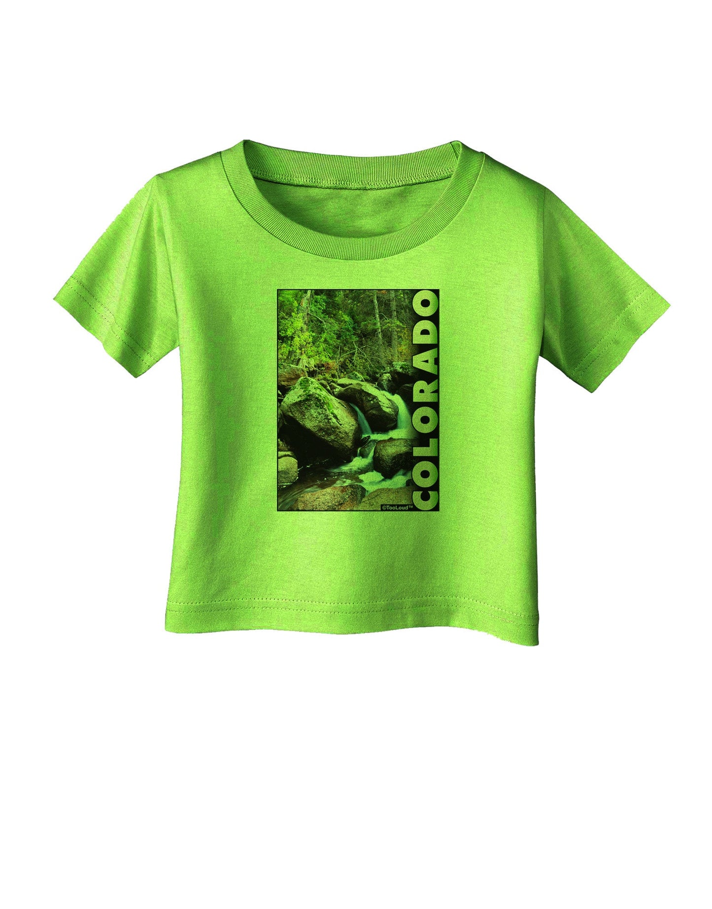 Rockies River with Text Infant T-Shirt-Infant T-Shirt-TooLoud-Lime-Green-06-Months-Davson Sales