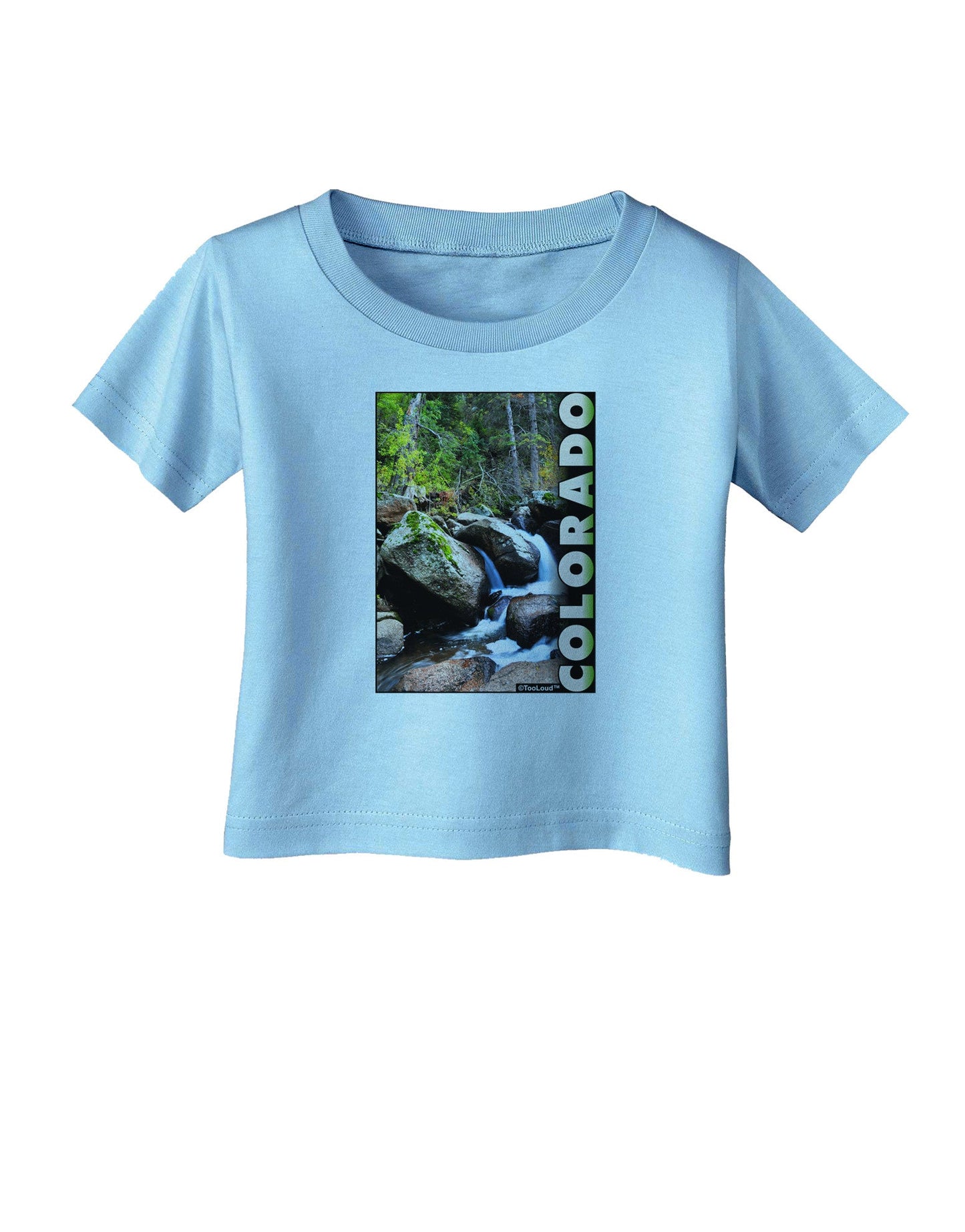Rockies River with Text Infant T-Shirt-Infant T-Shirt-TooLoud-Aquatic-Blue-06-Months-Davson Sales