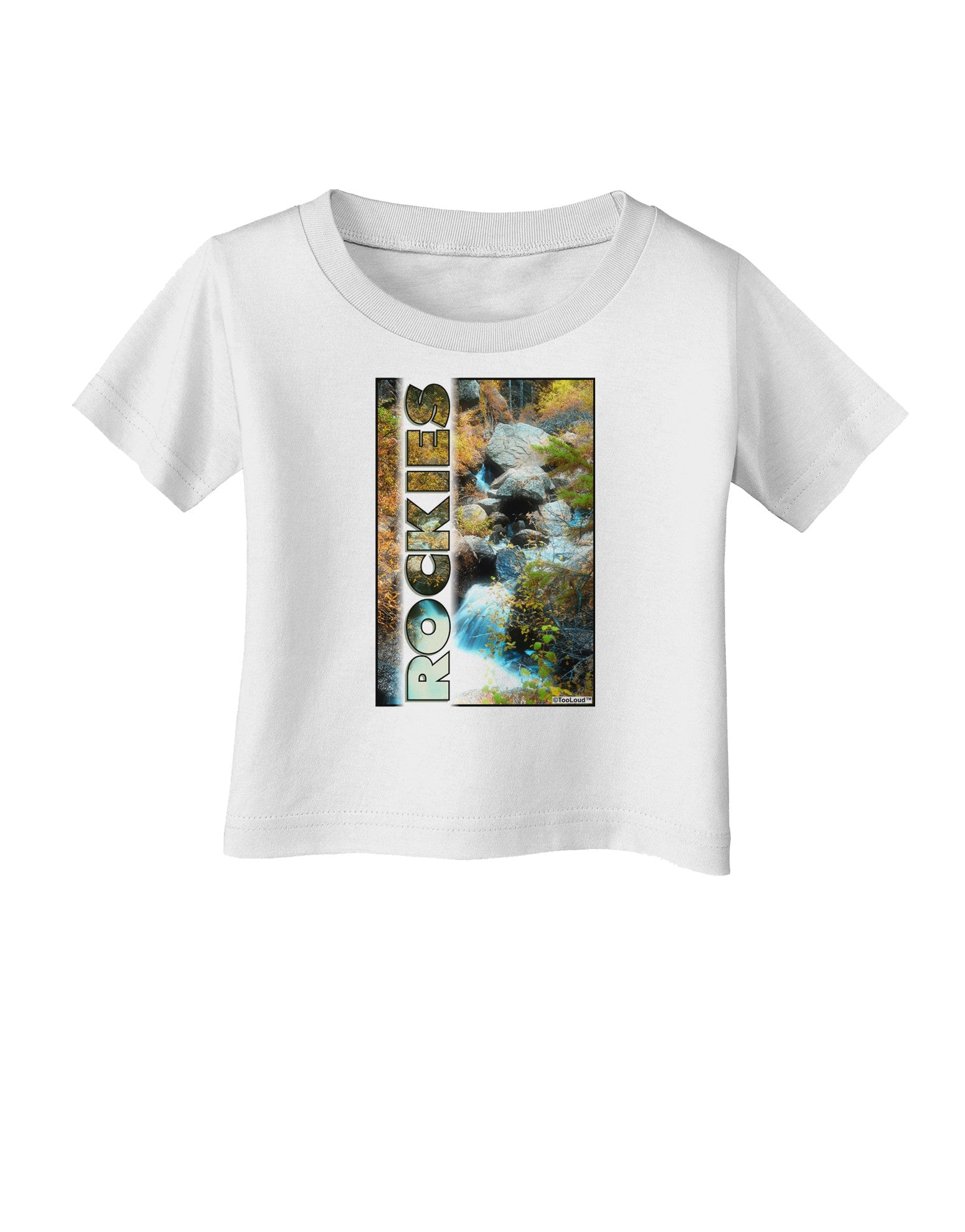Rockies Waterfall with Text Infant T-Shirt-Infant T-Shirt-TooLoud-White-06-Months-Davson Sales
