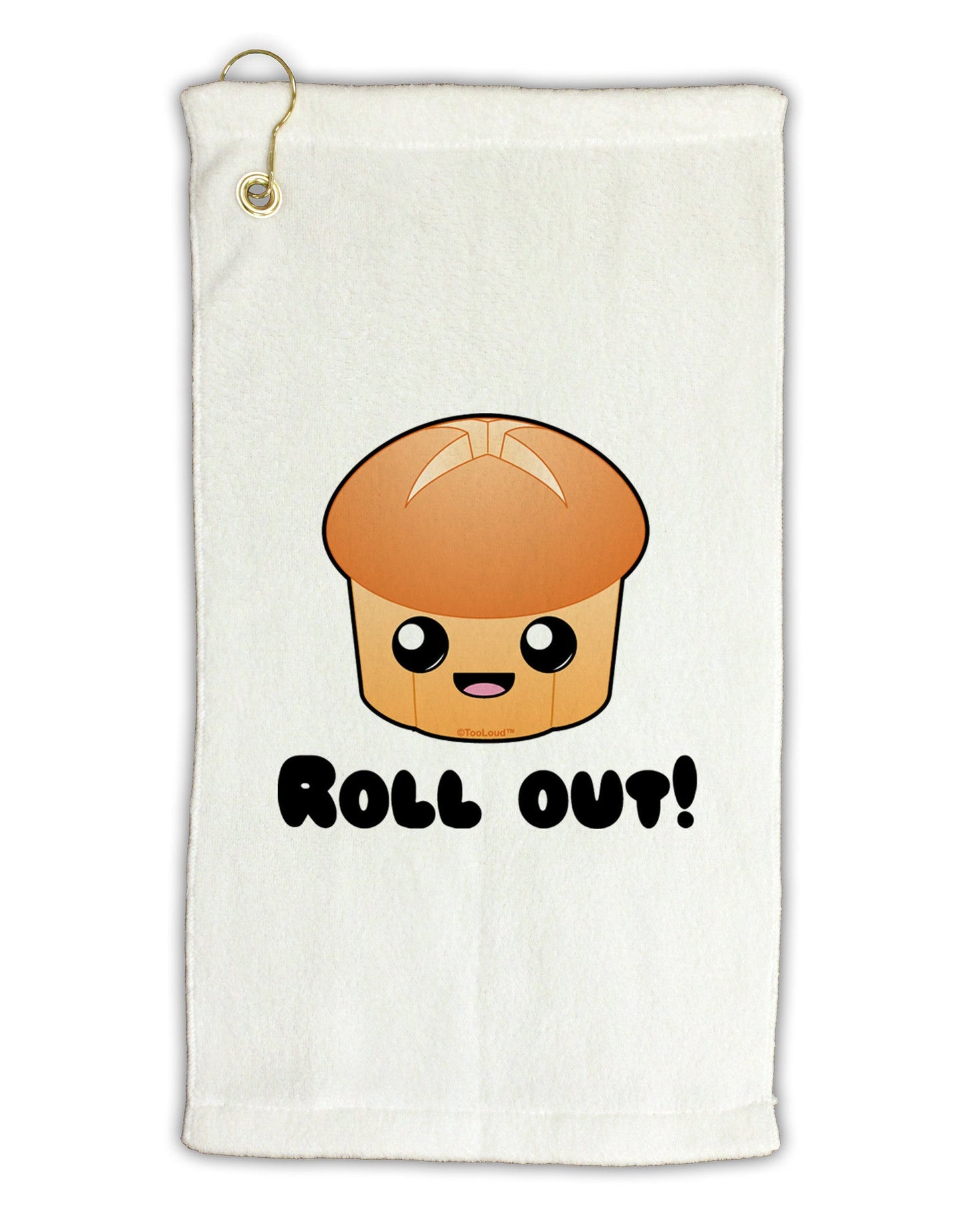 Roll Out Cute Roll Micro Terry Gromet Golf Towel 11"x19-Golf Towel-TooLoud-White-Davson Sales