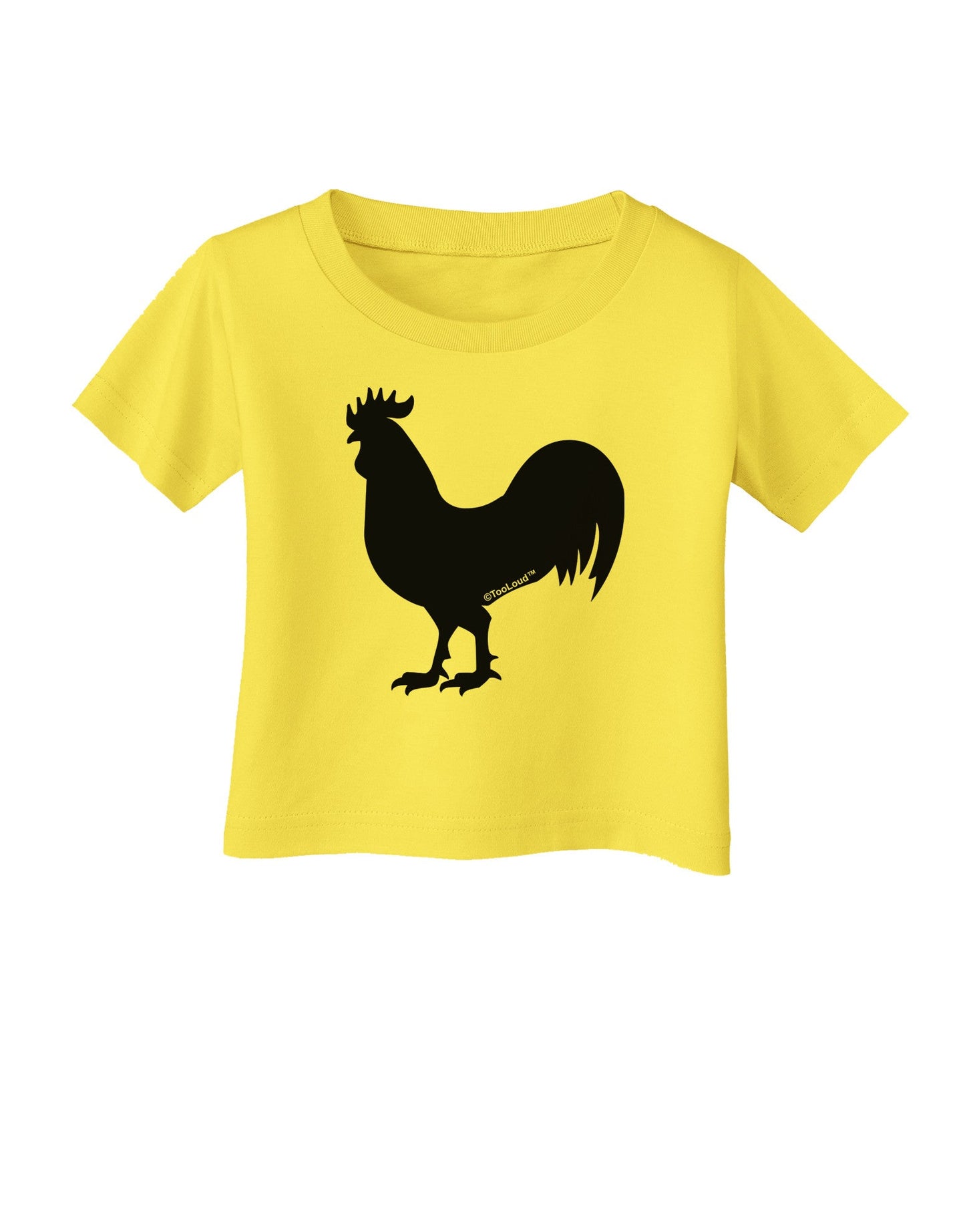 Rooster Silhouette Design Infant T-Shirt-Infant T-Shirt-TooLoud-Yellow-06-Months-Davson Sales