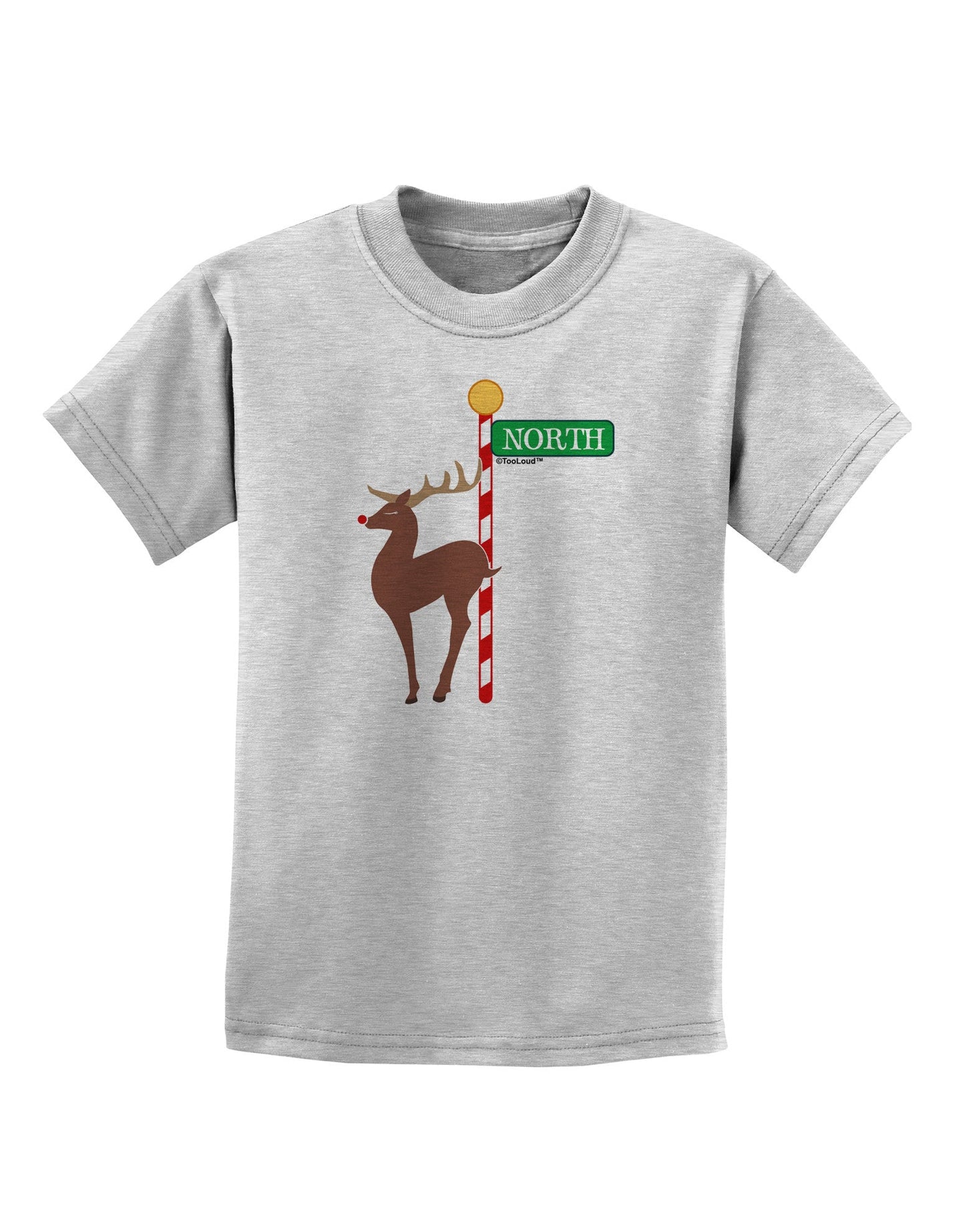 Rudolf Ratchet Reindeer Color Childrens T-Shirt-Childrens T-Shirt-TooLoud-AshGray-X-Small-Davson Sales