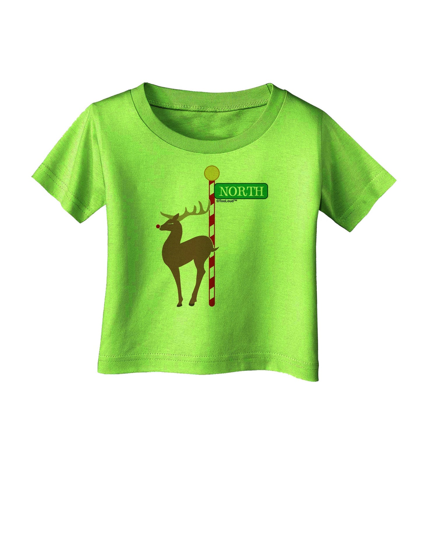Rudolf Ratchet Reindeer Color Infant T-Shirt-Infant T-Shirt-TooLoud-Lime-Green-06-Months-Davson Sales