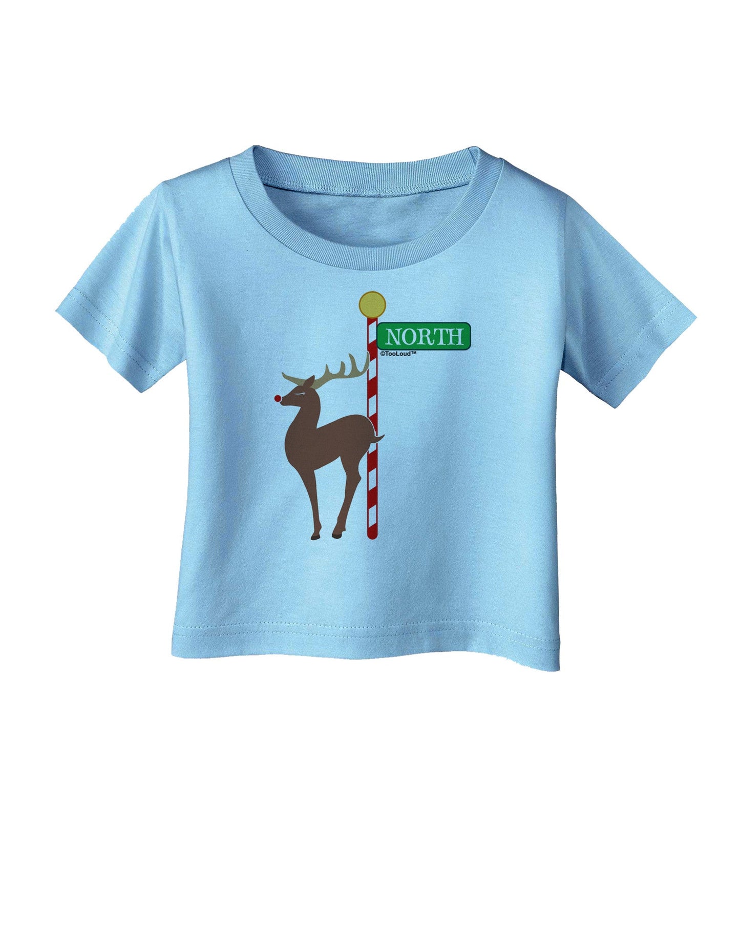Rudolf Ratchet Reindeer Color Infant T-Shirt-Infant T-Shirt-TooLoud-Aquatic-Blue-06-Months-Davson Sales