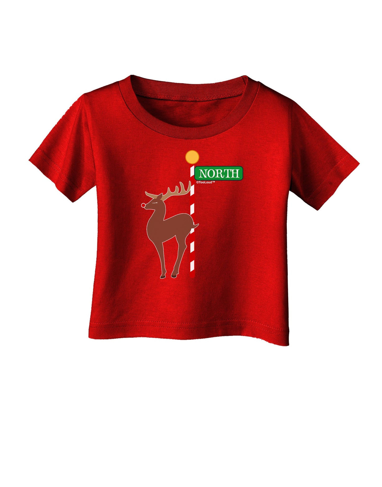 Rudolf Ratchet Reindeer Color Infant T-Shirt Dark-Infant T-Shirt-TooLoud-Red-06-Months-Davson Sales