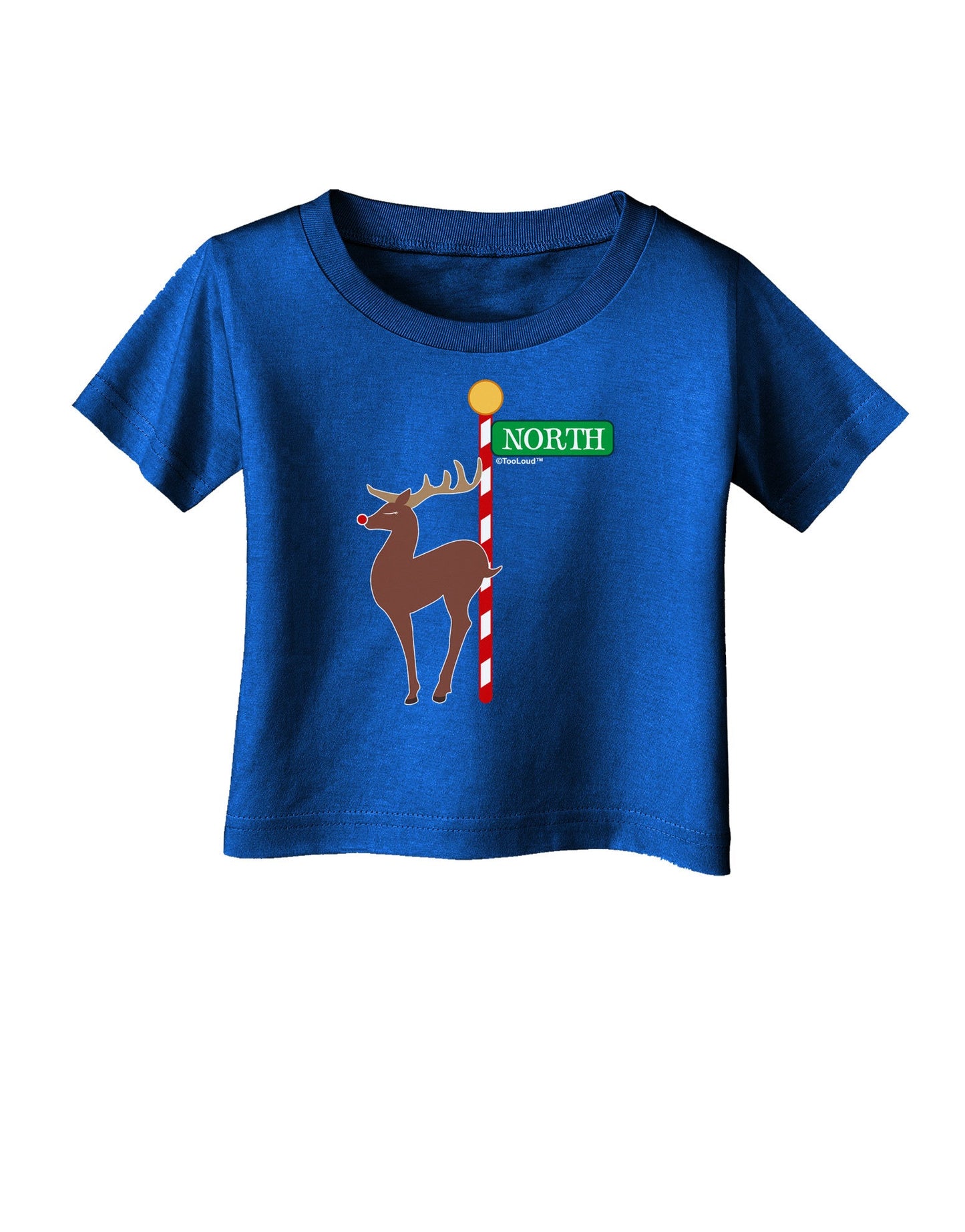 Rudolf Ratchet Reindeer Color Infant T-Shirt Dark-Infant T-Shirt-TooLoud-Royal-Blue-06-Months-Davson Sales