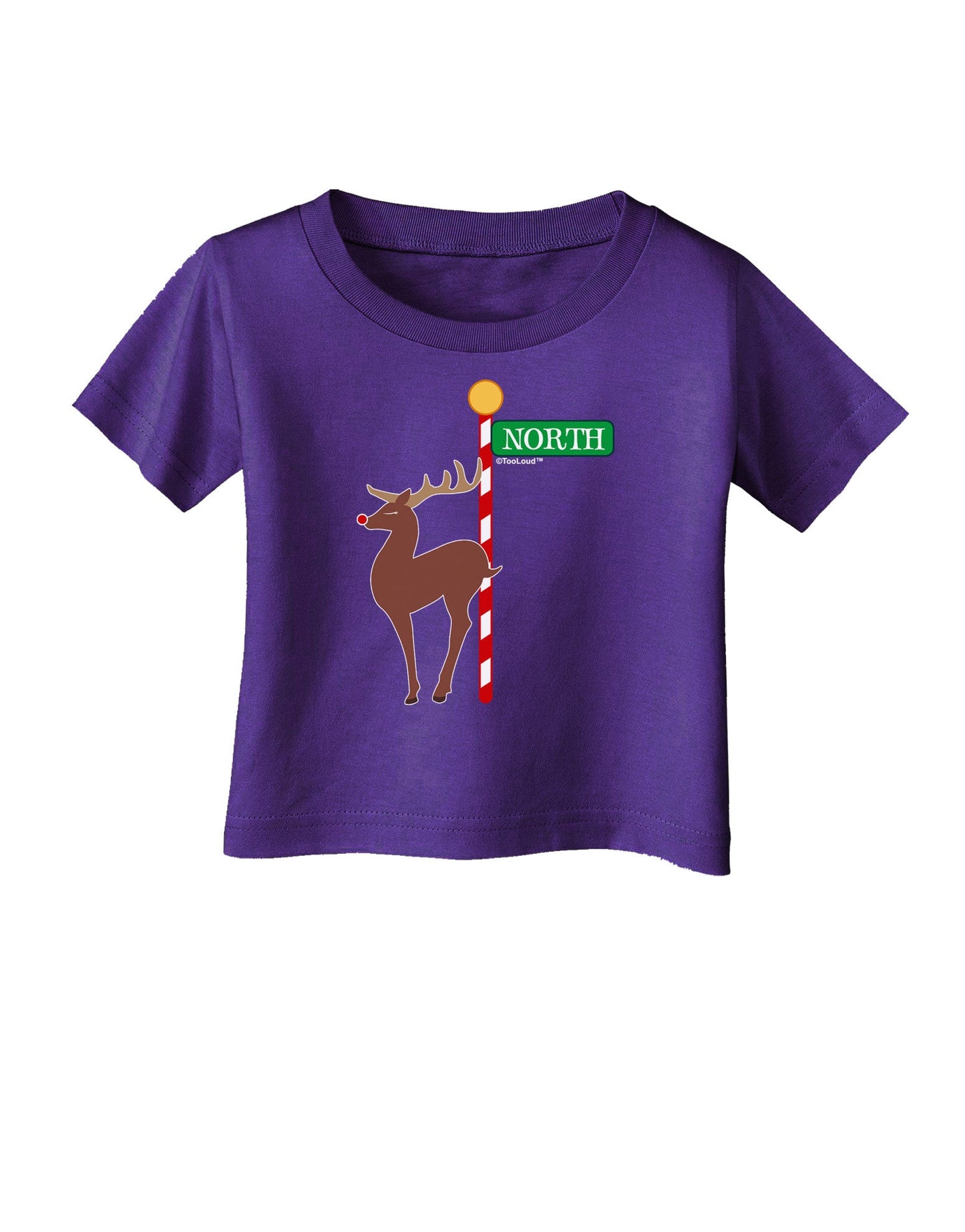 Rudolf Ratchet Reindeer Color Infant T-Shirt Dark-Infant T-Shirt-TooLoud-Purple-06-Months-Davson Sales